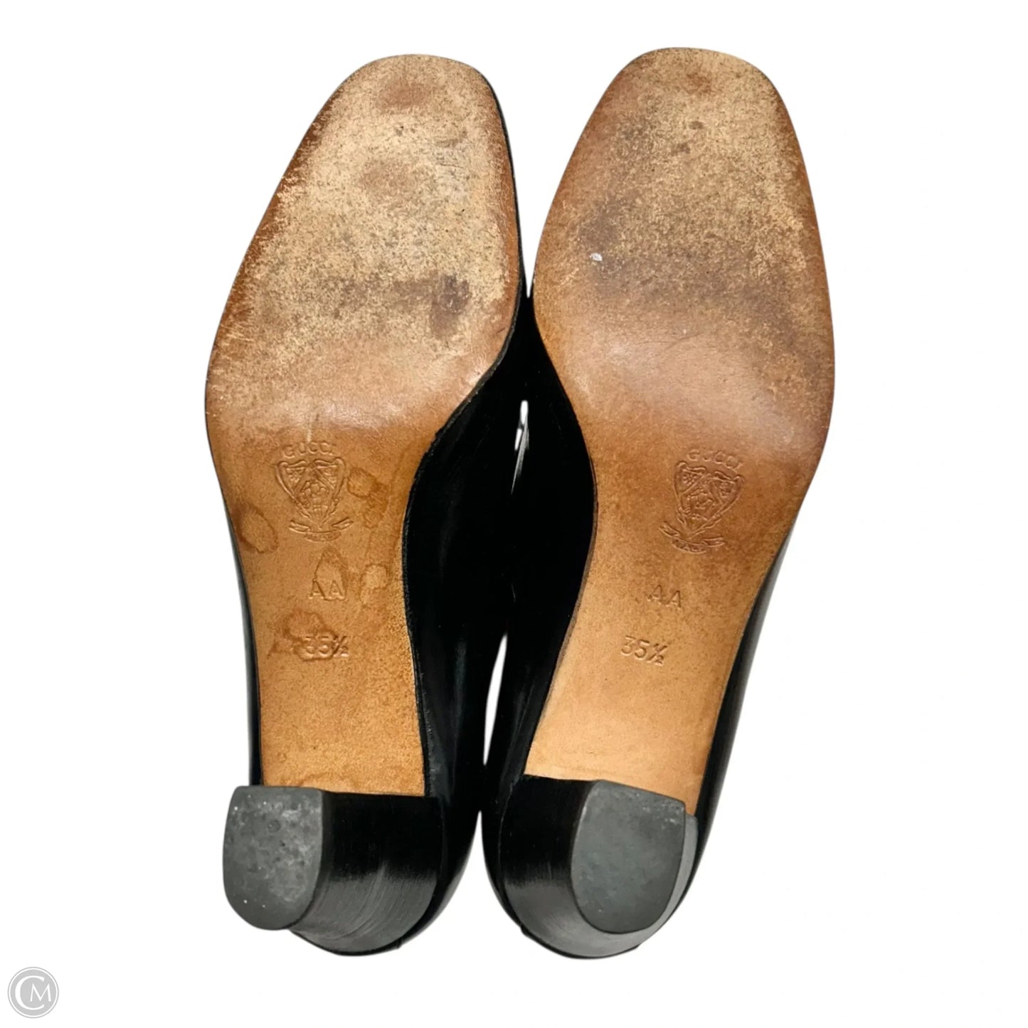 Shoes Luxury Designer By Gucci In Black, Size: 5