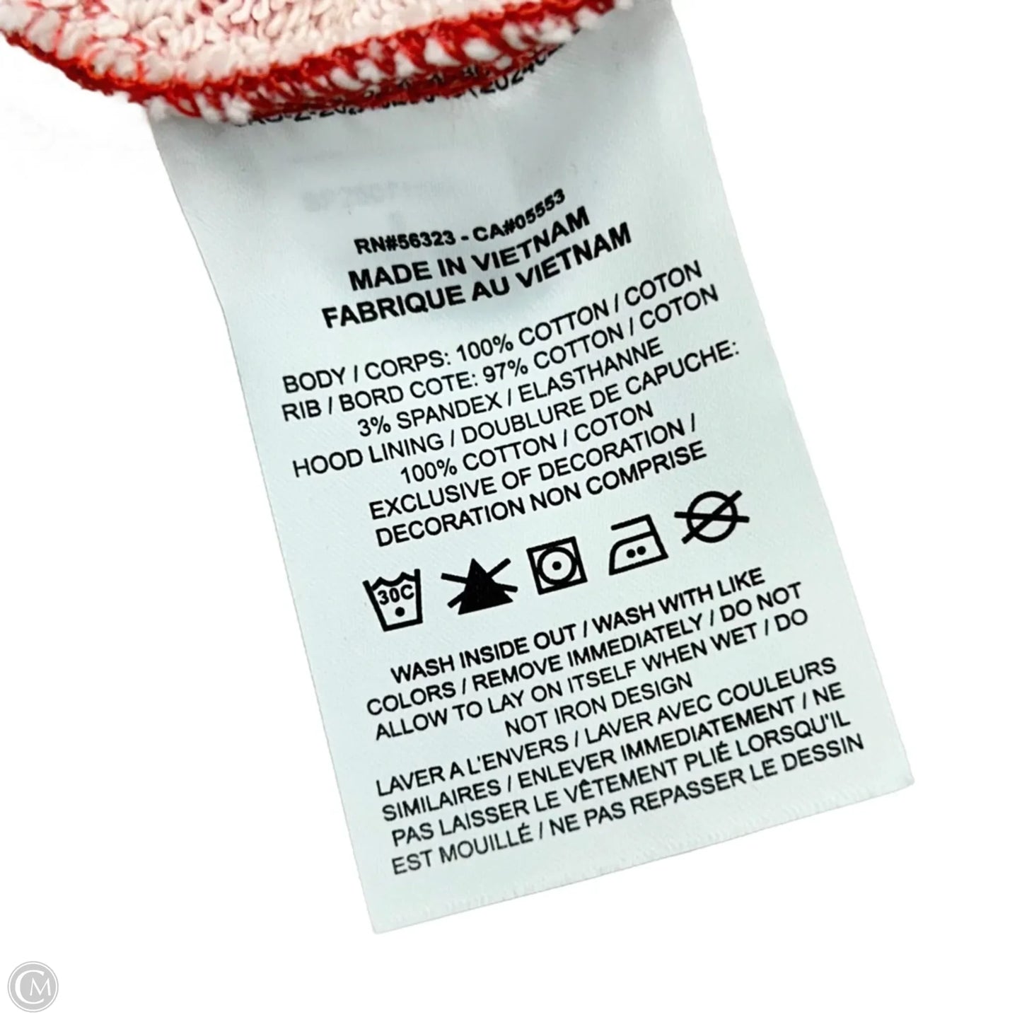 Sweatshirt Hoodie By Nike In Red, Size: S