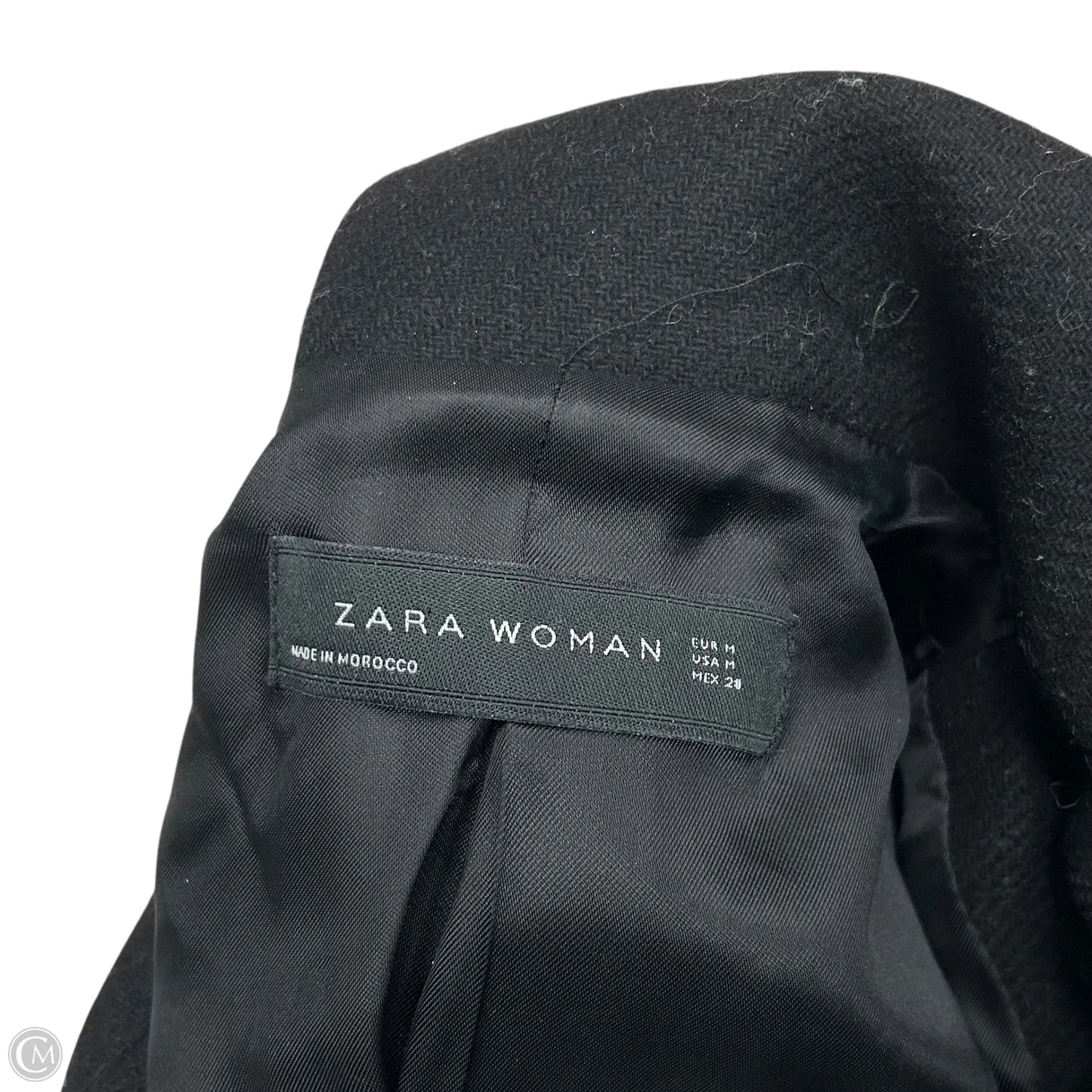 Coat Trench Coat By Zara Women In Black, Size: M