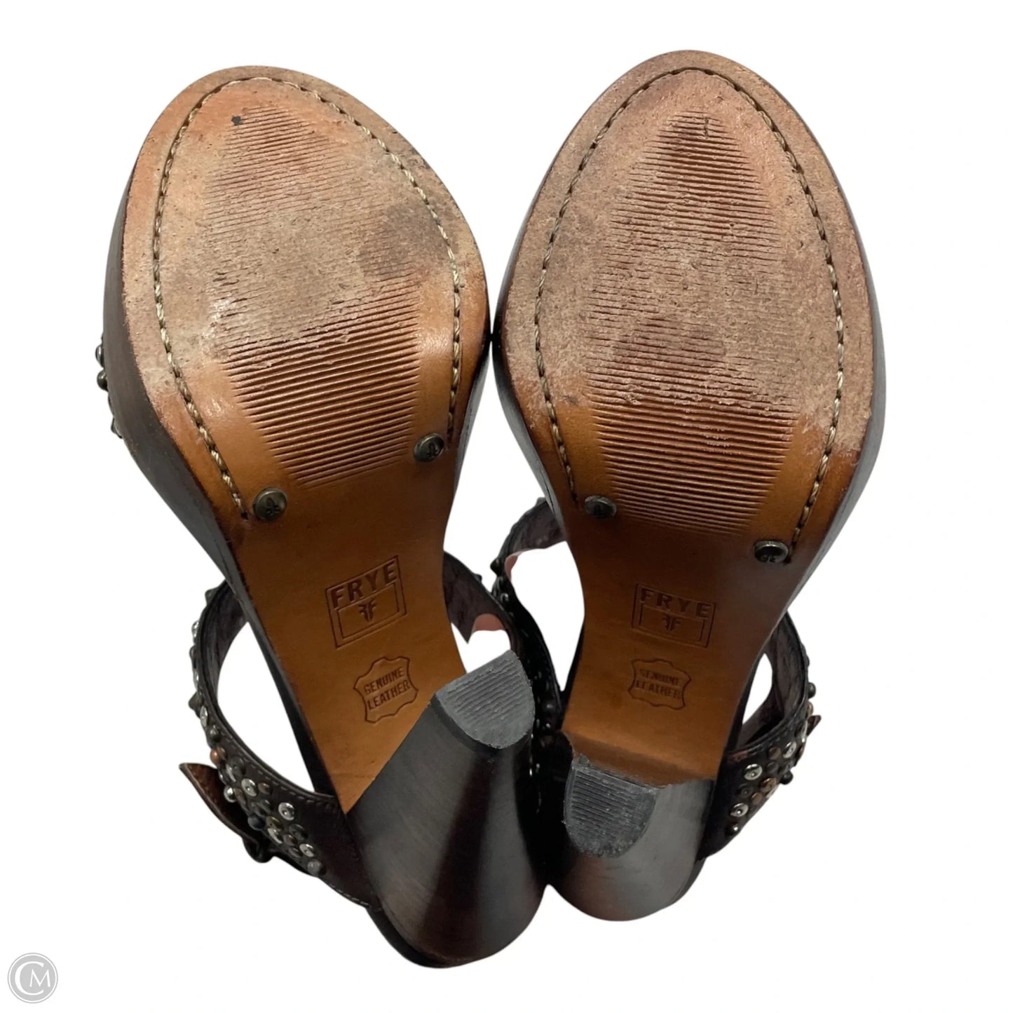 Sandals Designer By Frye In Brown, Size: 8