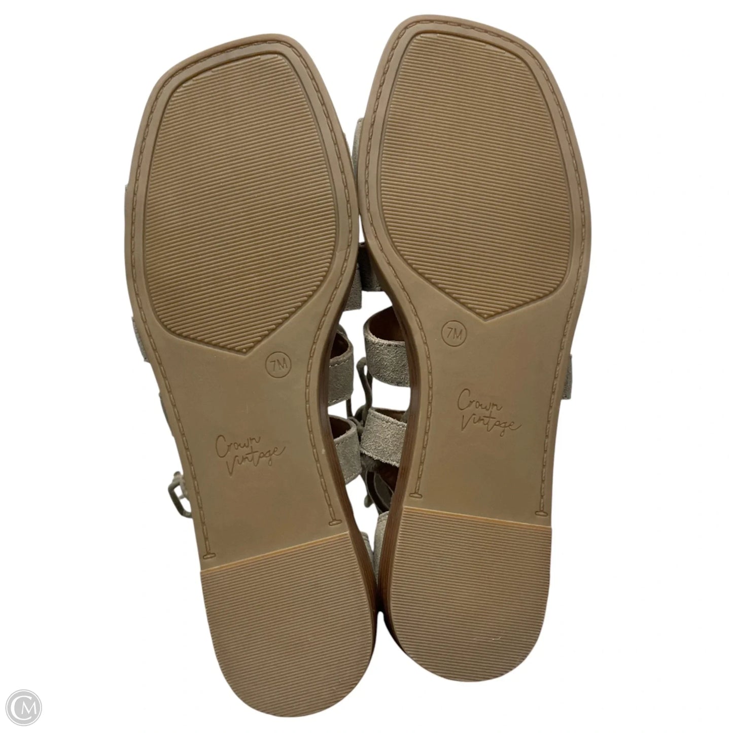 Sandals Flats By Crown Vintage In Taupe, Size: 7