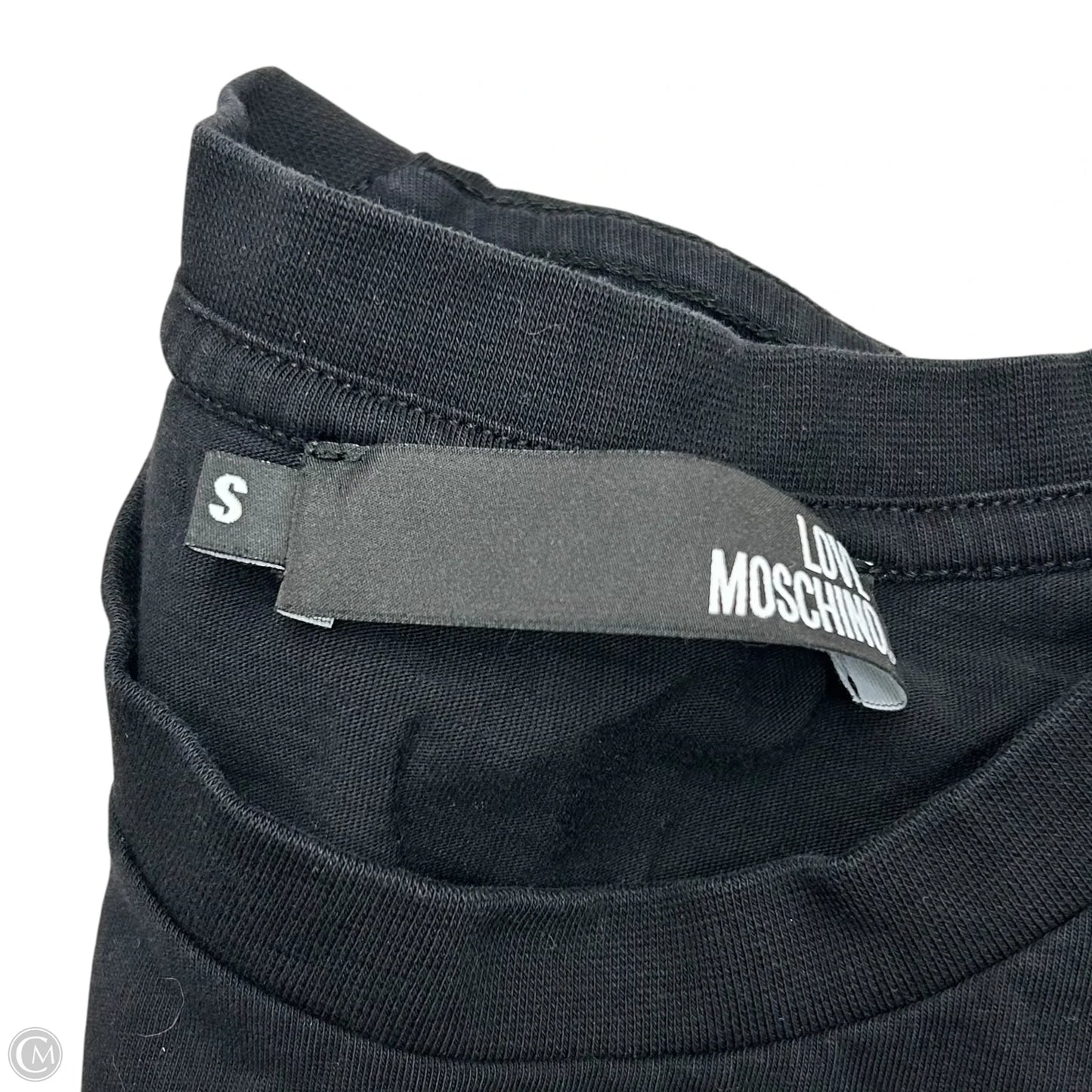 Top Short Sleeve By Love Moschino In Black, Size: S