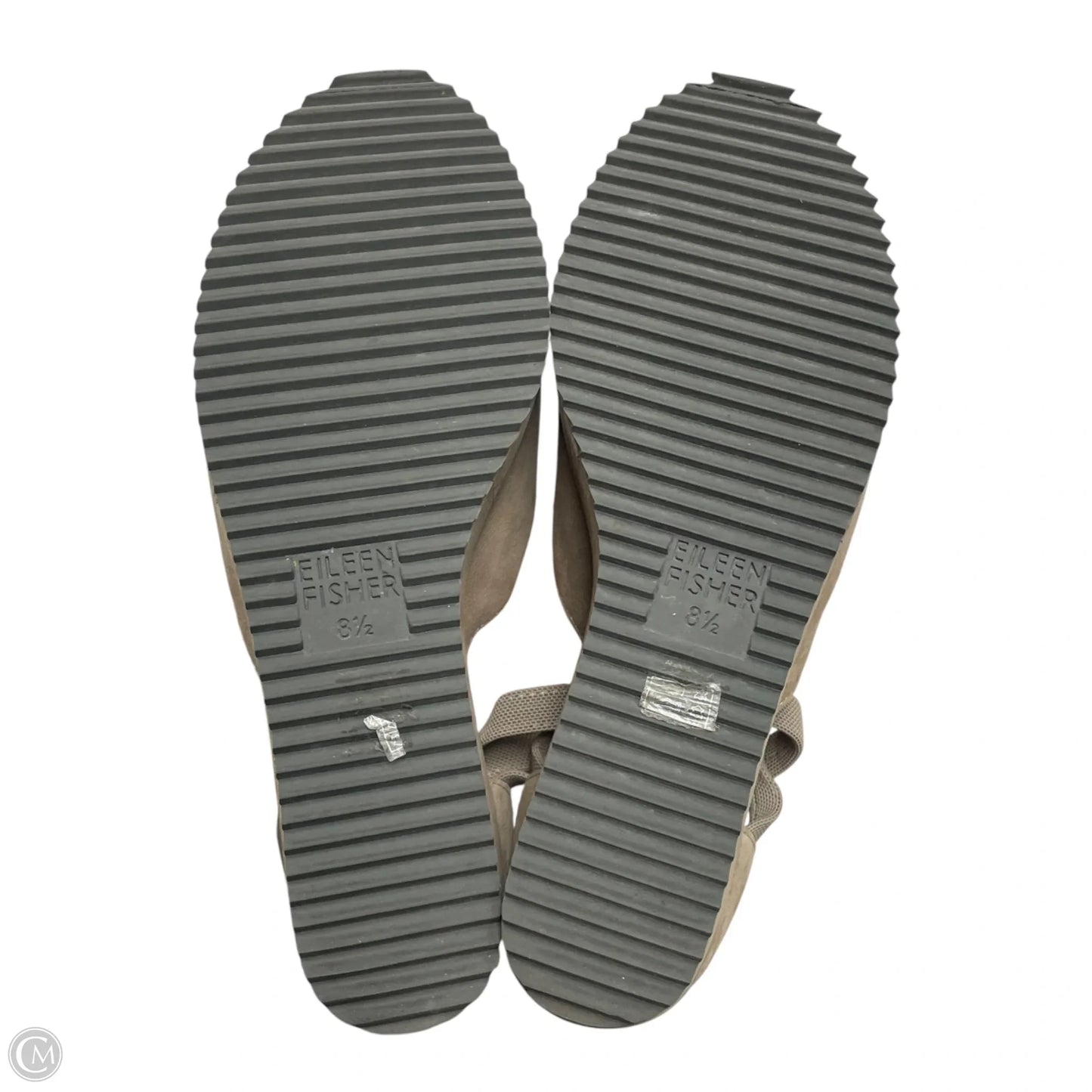 Sandals Heels Wedge By Eileen Fisher In Taupe, Size: 8.5