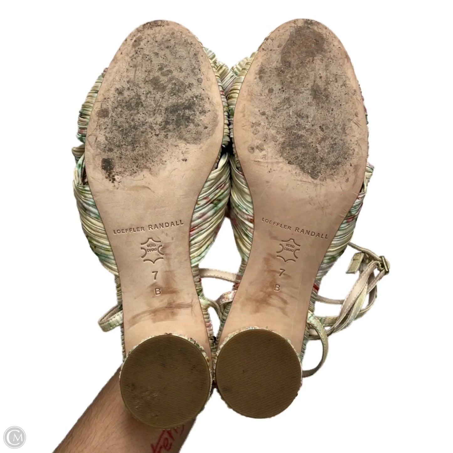 Sandals Heels Block By Loeffler Randall In Multi-colored, Size: 7