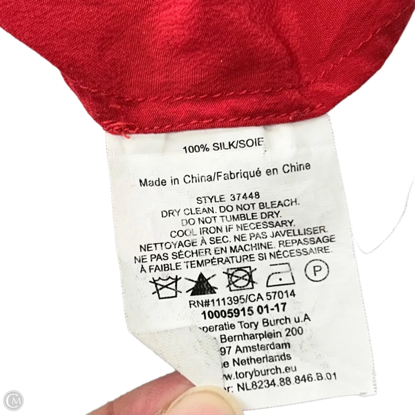 Blouse Designer By Tory Burch In Red, Size: M