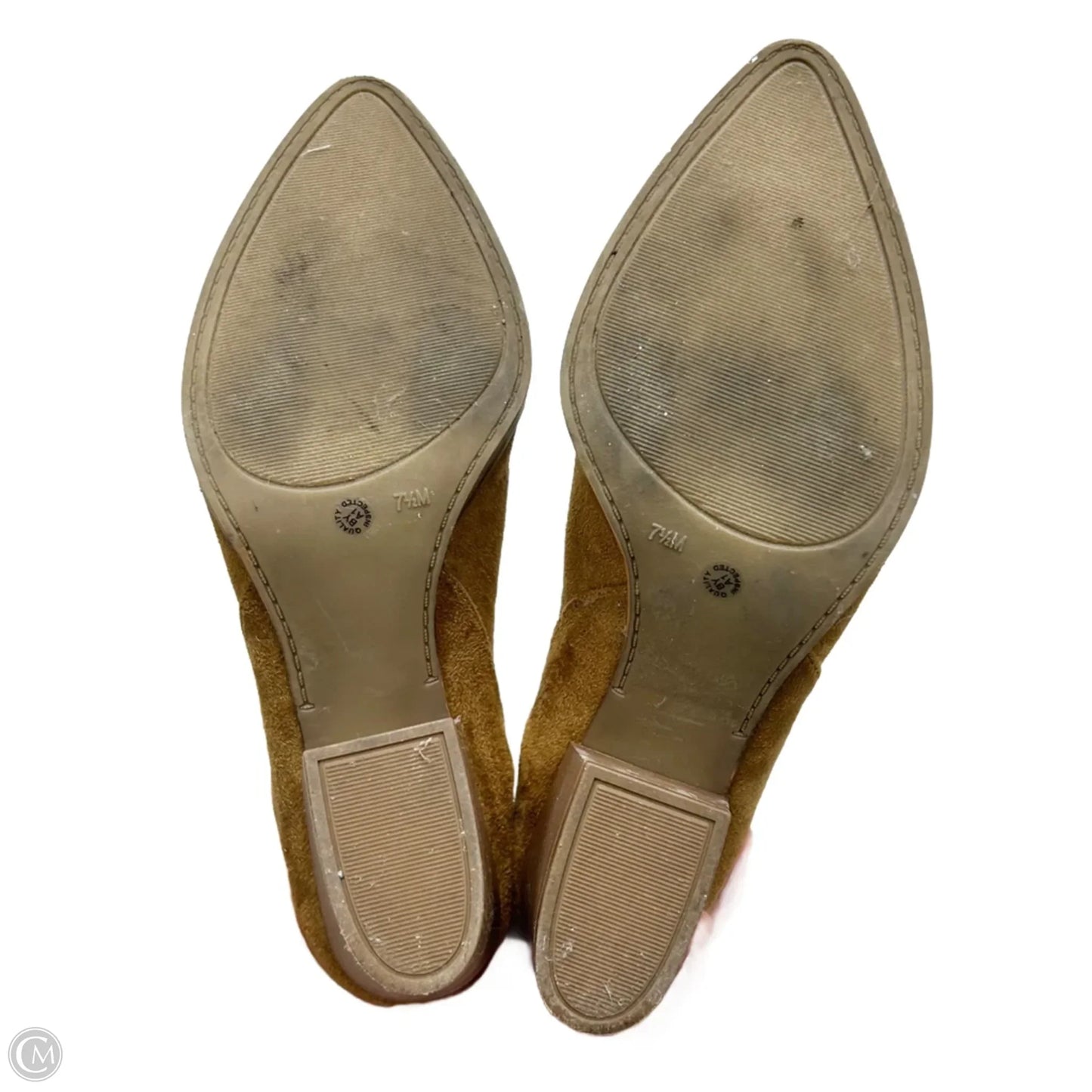 Boots Ankle Heels By Ana In Brown, Size: 7.5