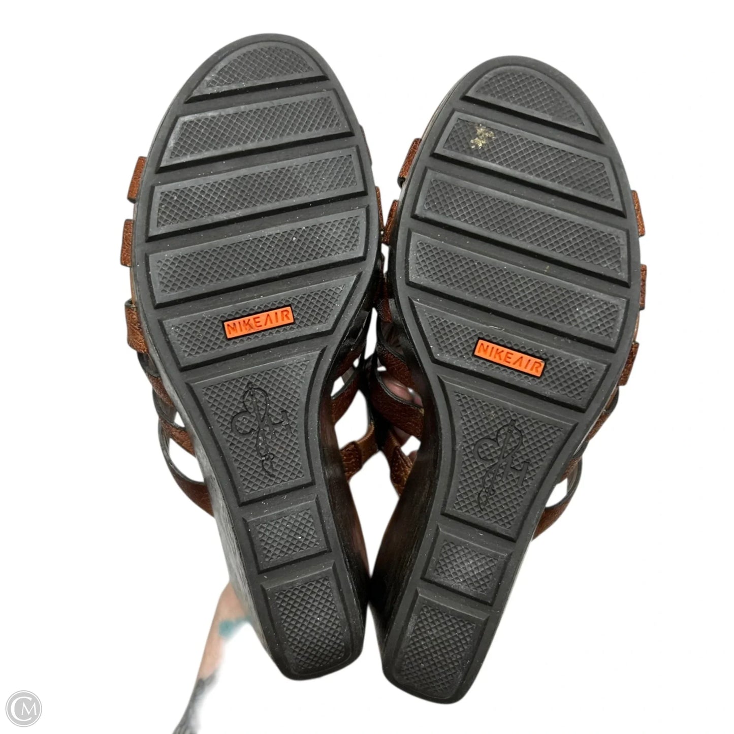 Sandals Heels Wedge By Cole-haan In Brown, Size: 6.5