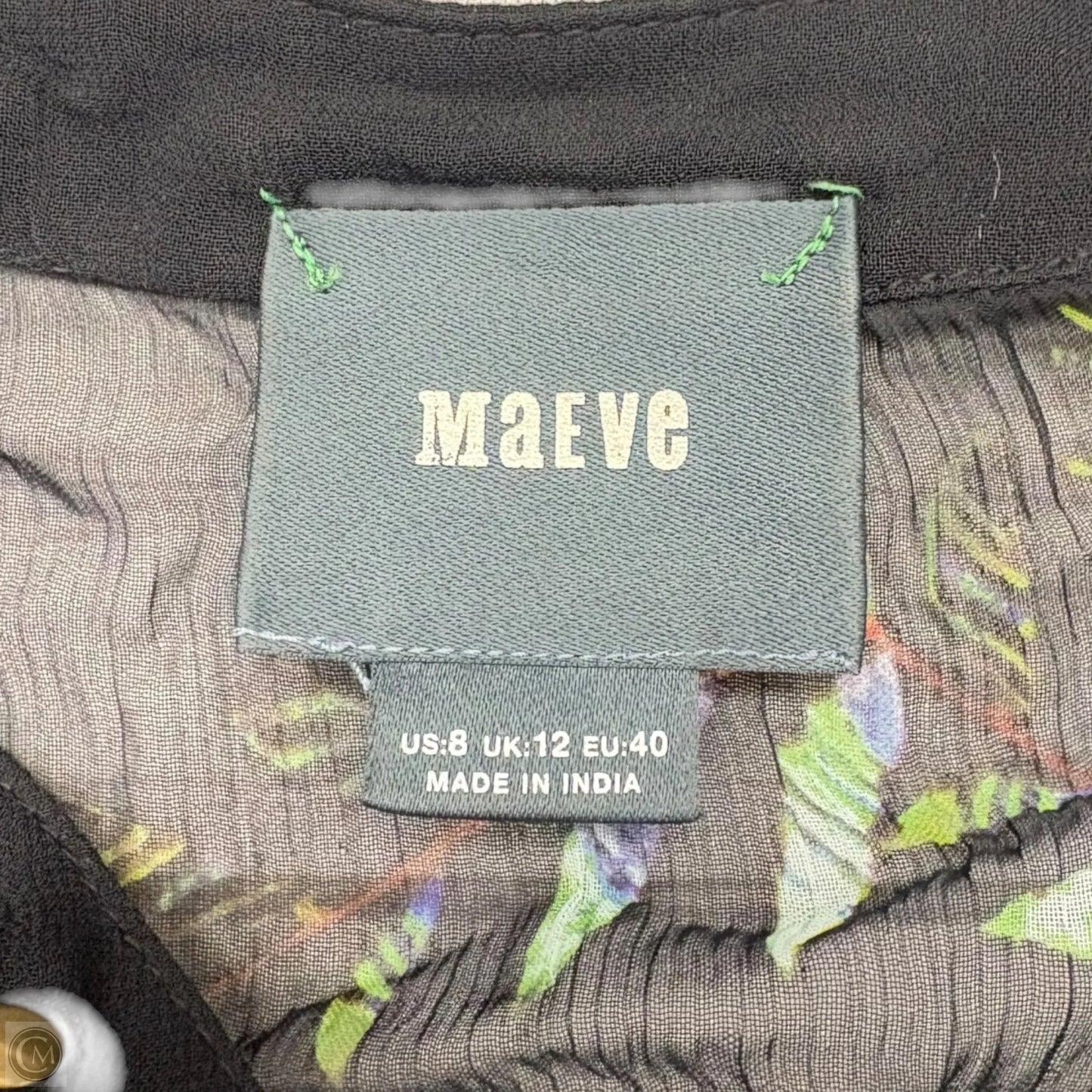 Tunic Long Sleeve By Maeve In Black & Red, Size: M