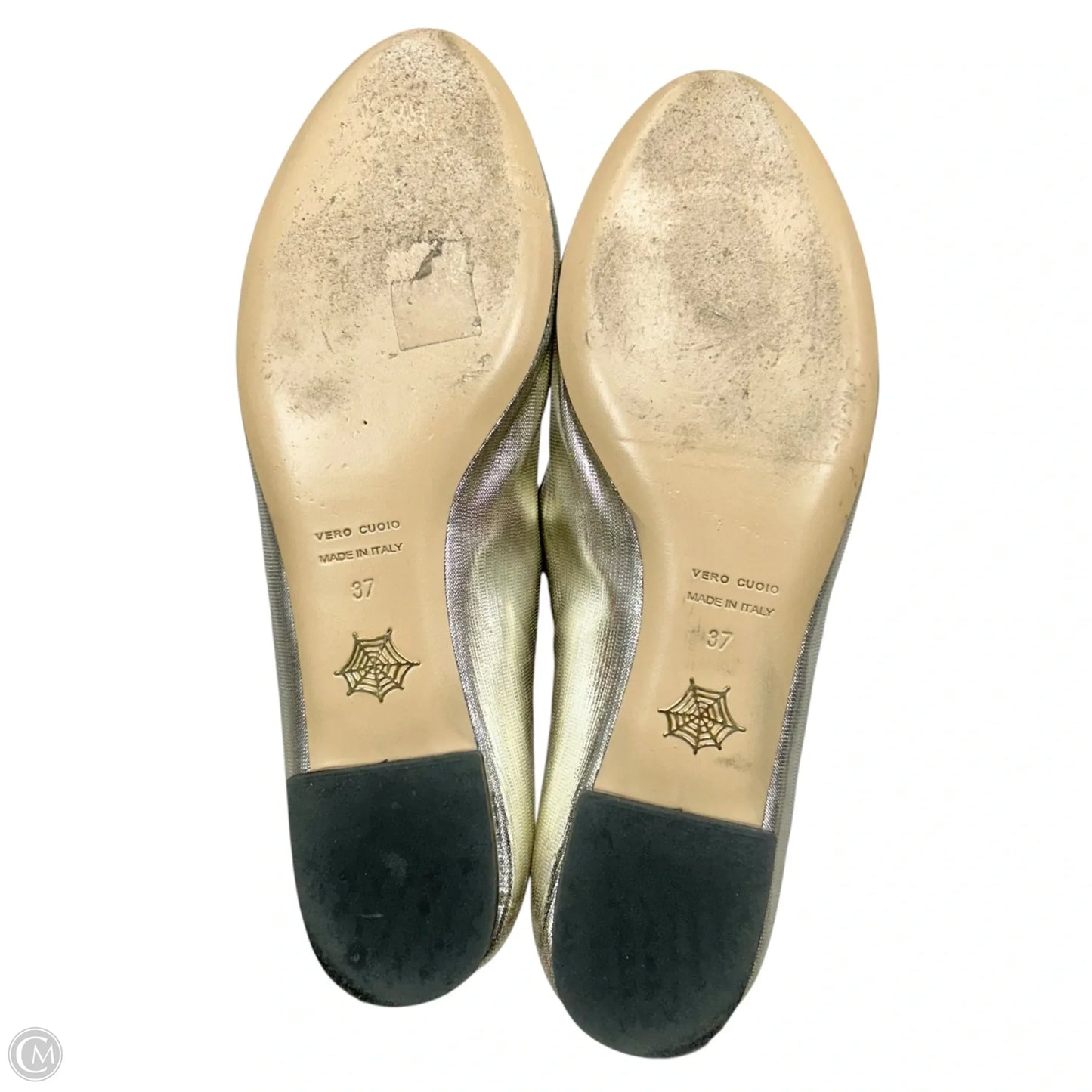 Shoes Designer By Charlotte Olympia In Silver, Size: 6.5