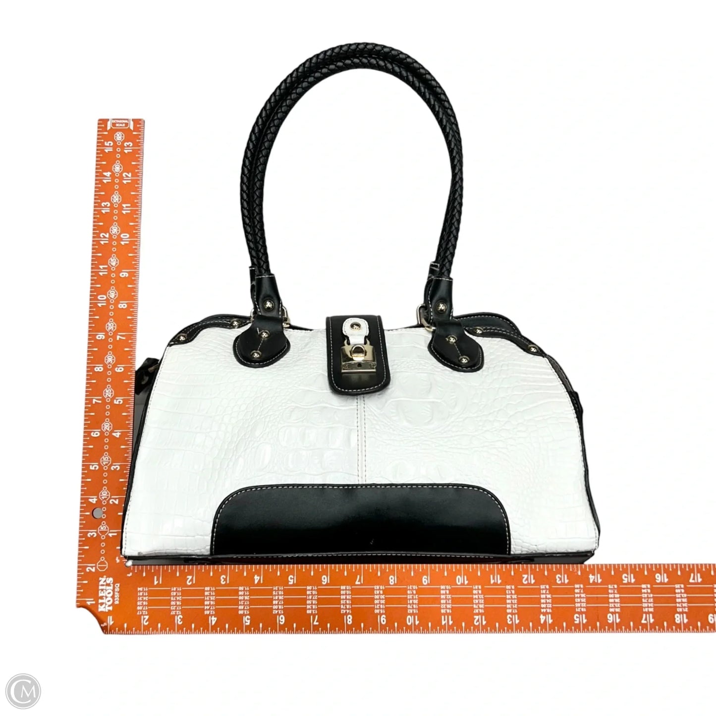 Handbag Leather By Mac, Size: Medium