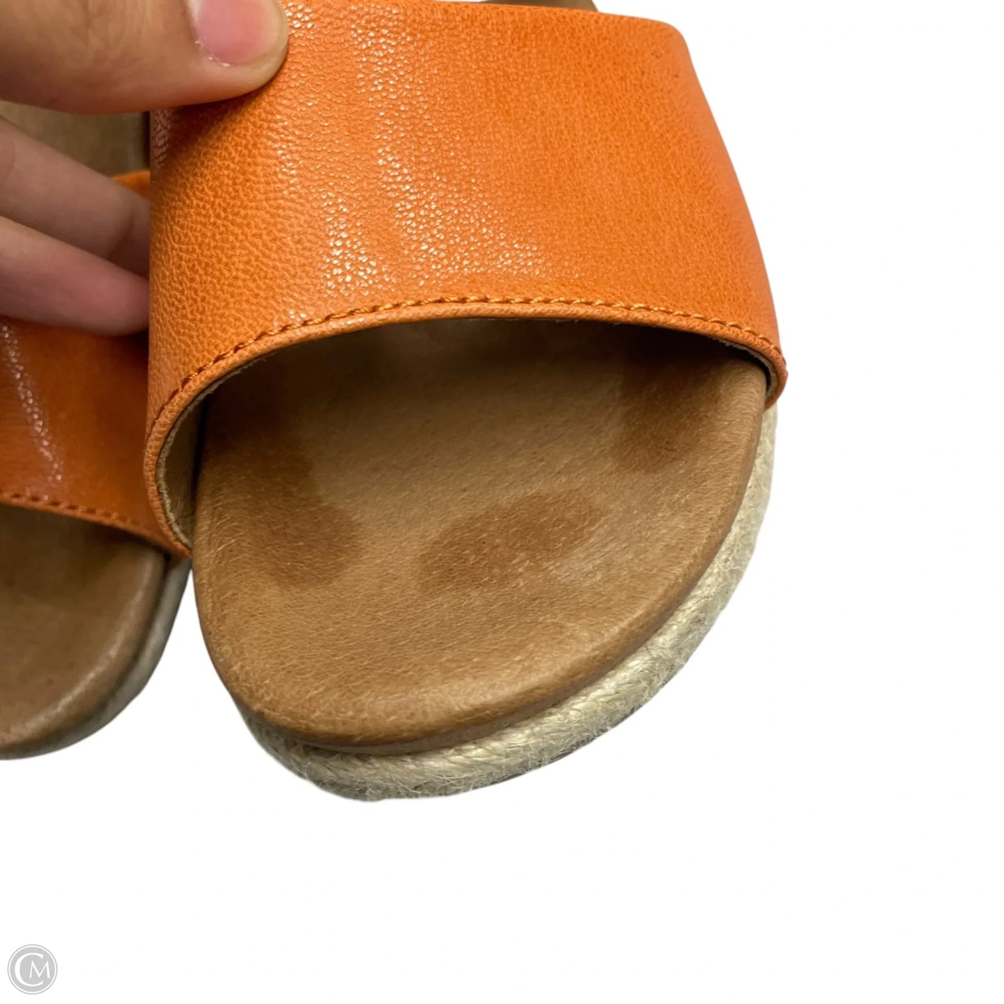 Sandals Heels Platform By Josef Seibei In Orange & Tan, Size: 5.5