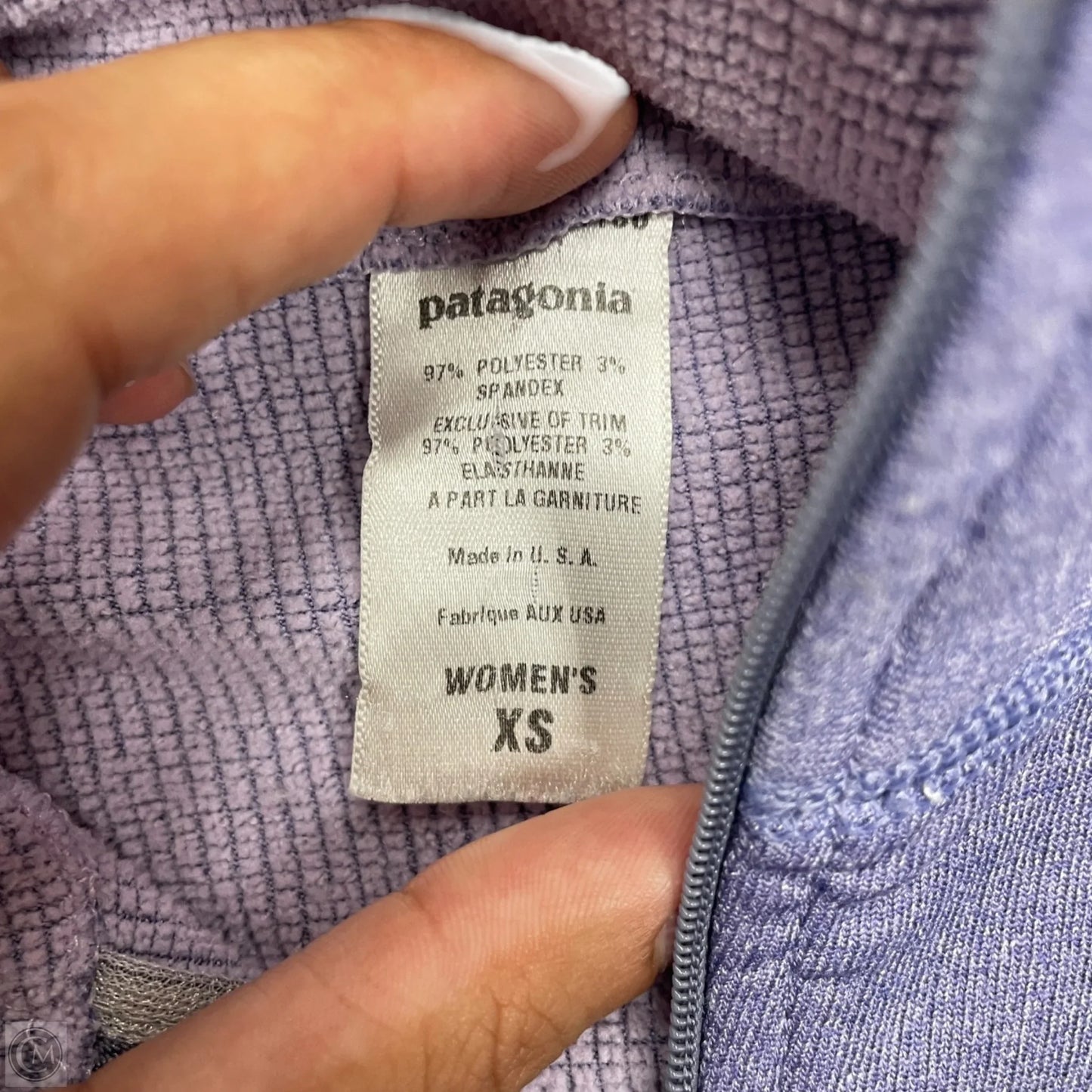 Athletic Top Long Sleeve Collar By Patagonia In Purple, Size: Xs