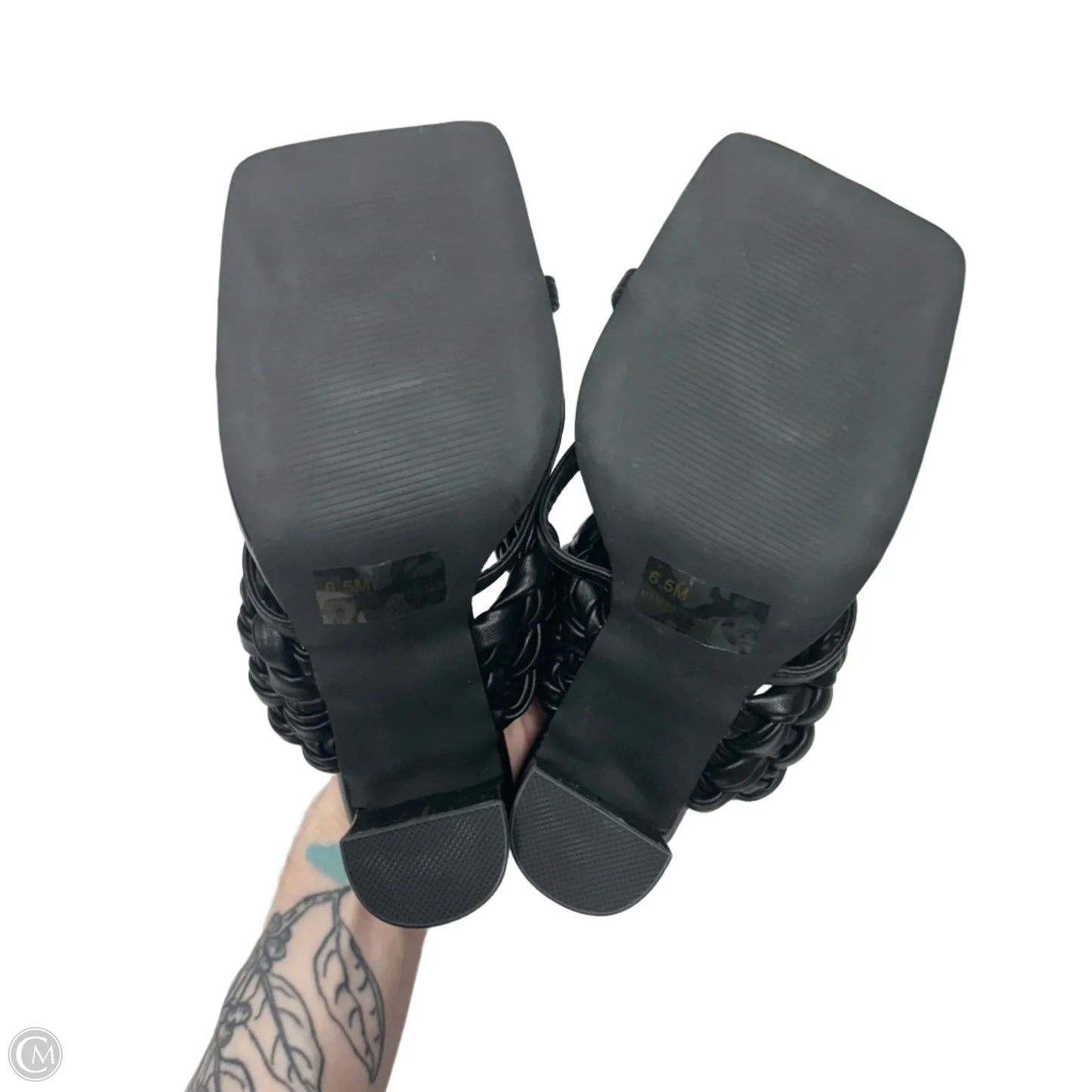 Sandals Heels Stiletto By Fashion Nova In Black, Size: 6.5