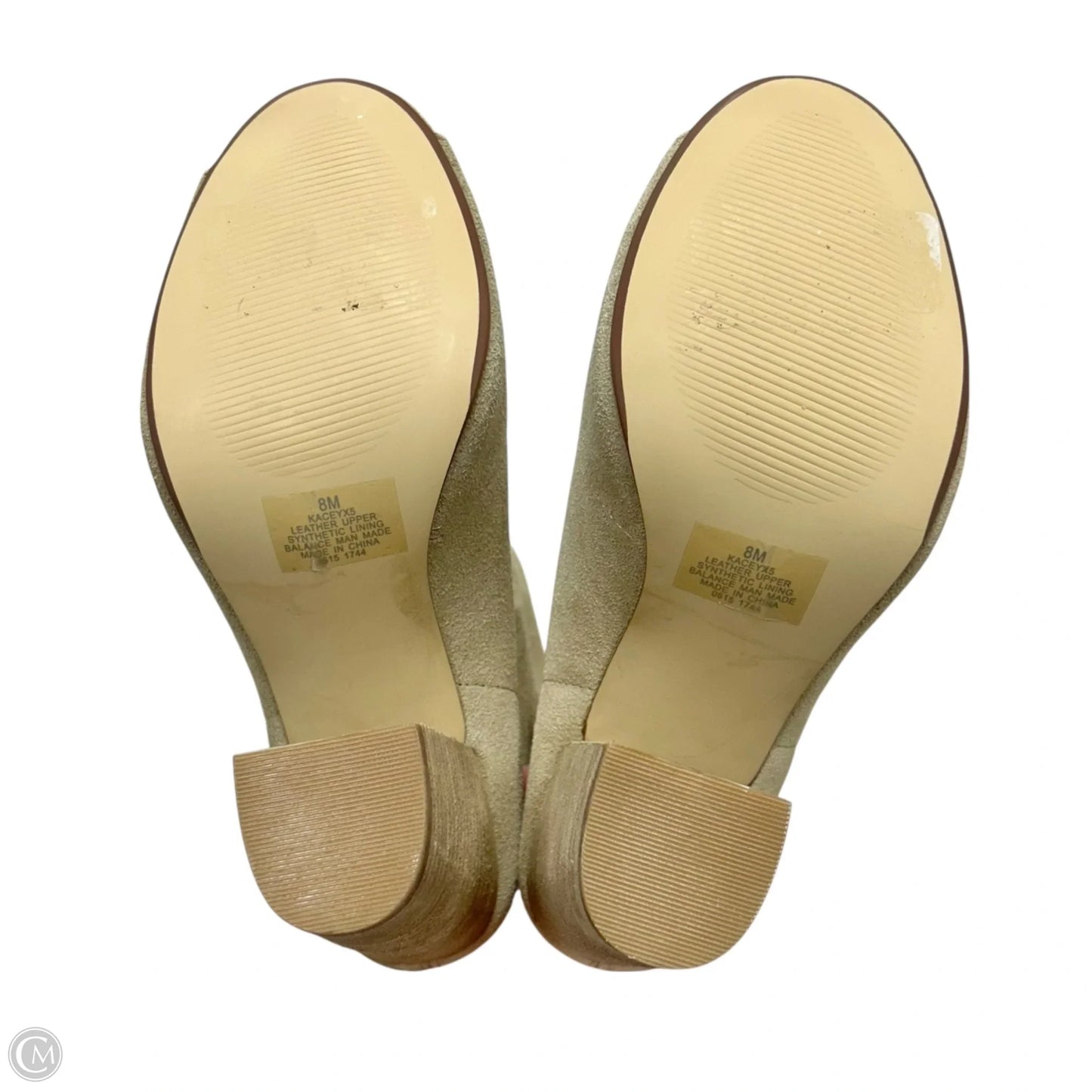 Boots Ankle Heels By Nine West In Beige, Size: 8