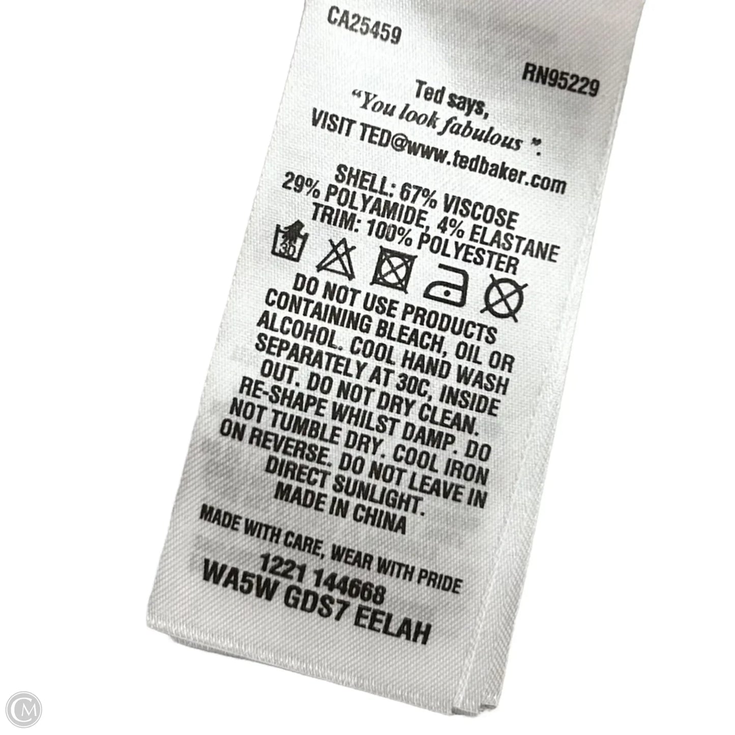 Dress Party Short By Ted Baker In Red & White, Size: S