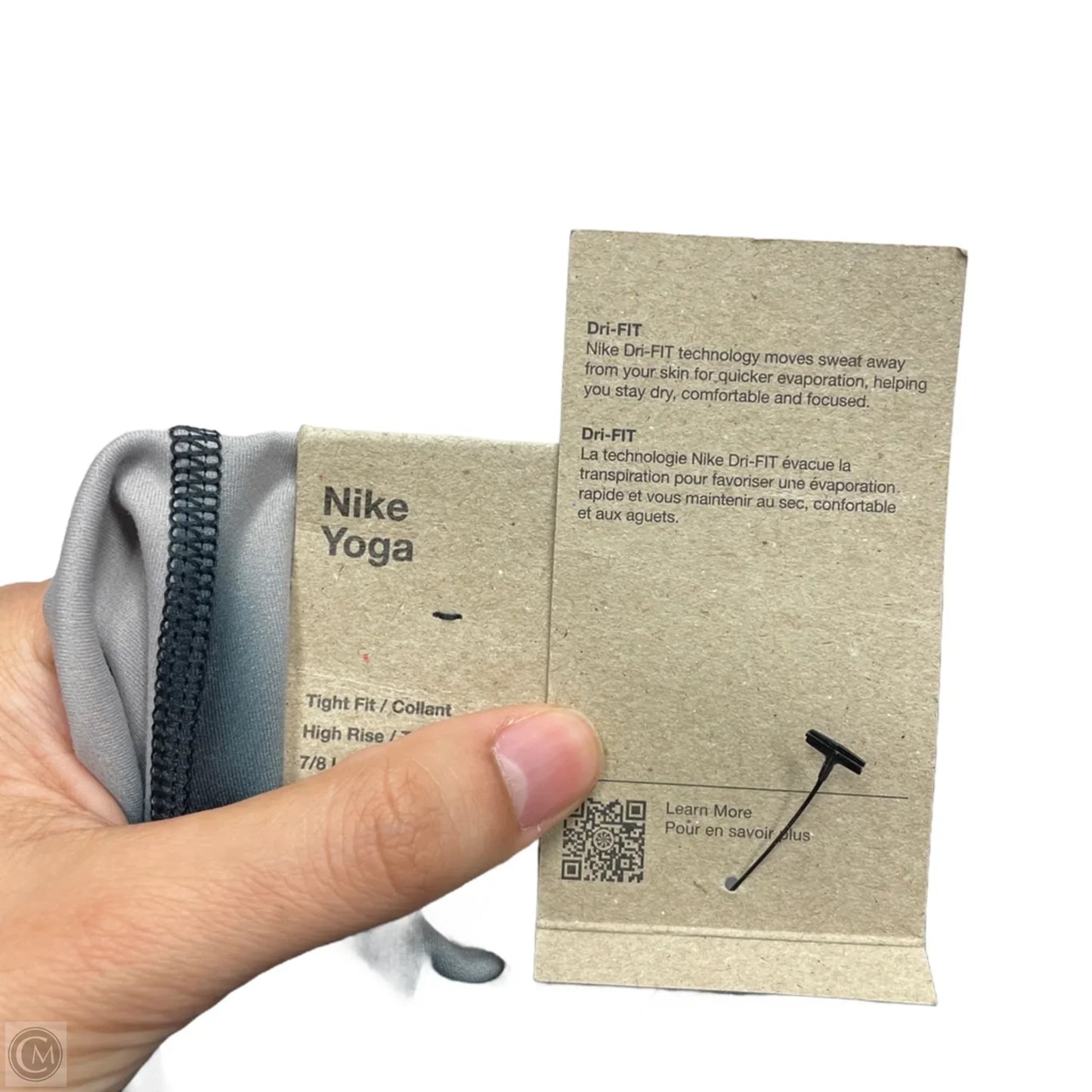 Athletic Leggings By Nike Apparel In Black & Grey, Size: S