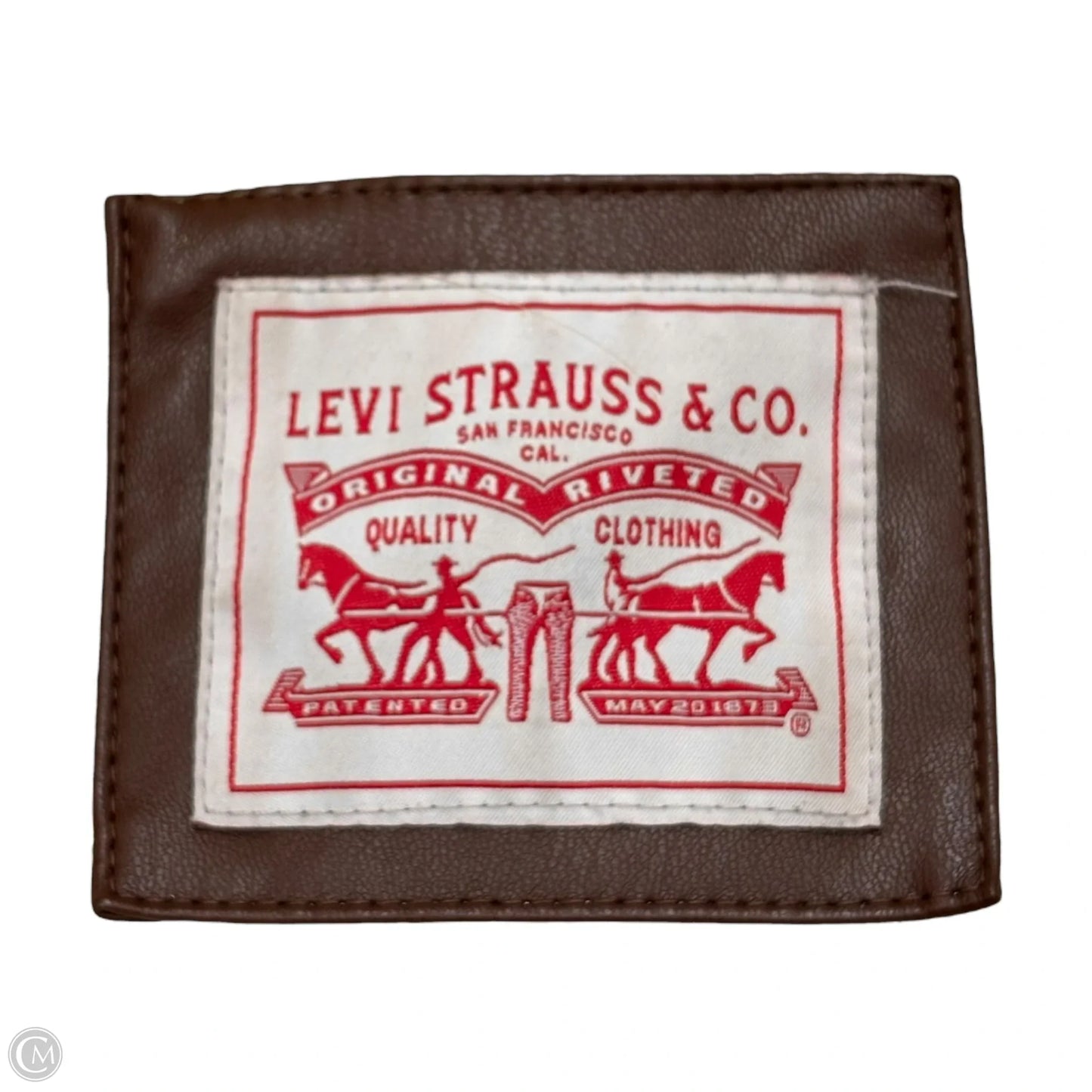 Coat Faux Fur & Sherpa By Levis In Brown & Cream, Size: 2x