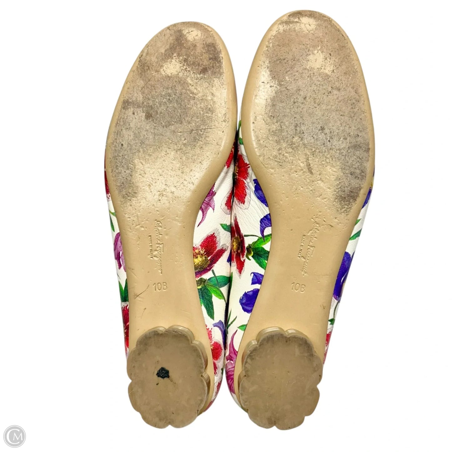 Shoes Luxury Designer By Ferragamo In Floral Print, Size: 10
