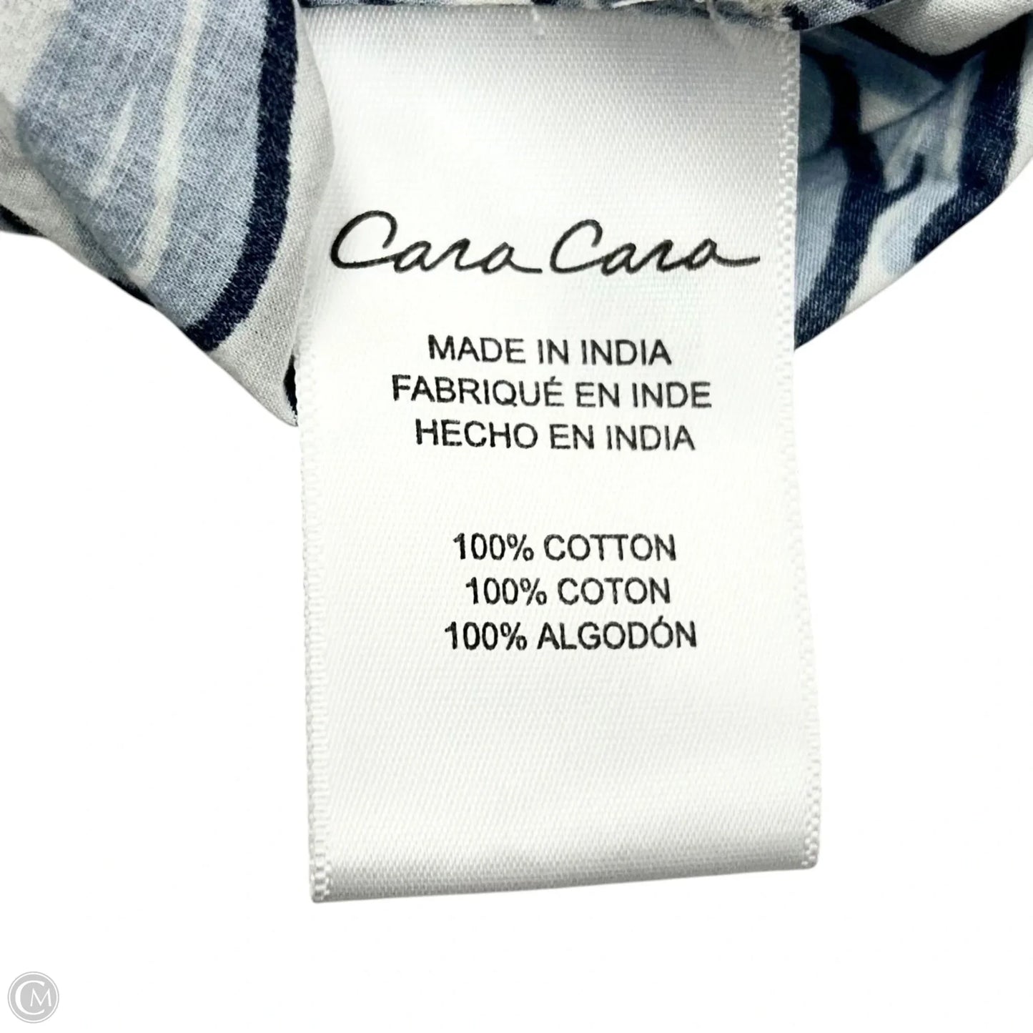 Dress Casual Short By Cara Cara In Blue & White, Size: S