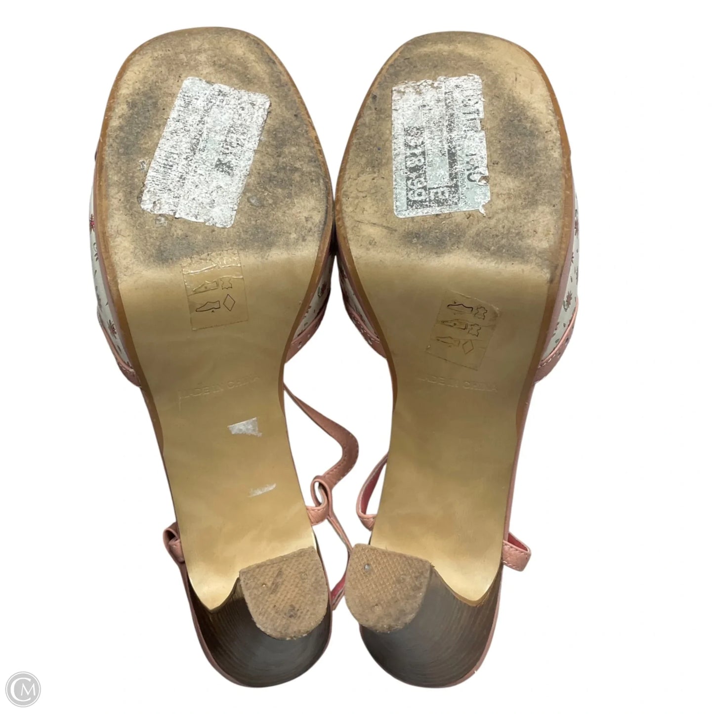Sandals Heels Block By Shellys London In Pink, Size: 8.5
