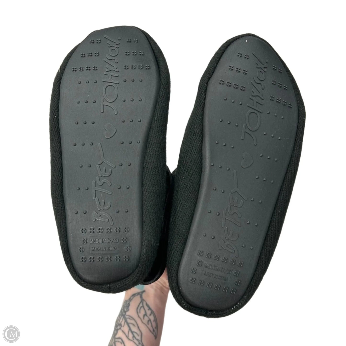 Slippers By Betsey Johnson In Black, Size: 7/8