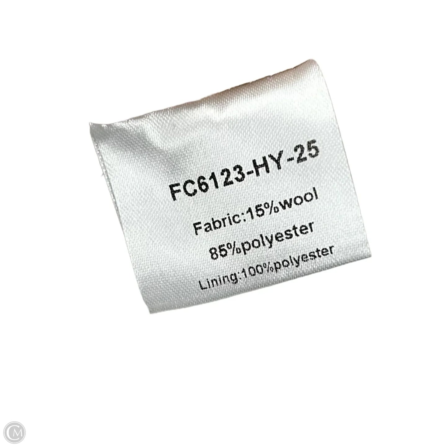 Coat Peacoat By Chartou In Plaid Pattern, Size: L