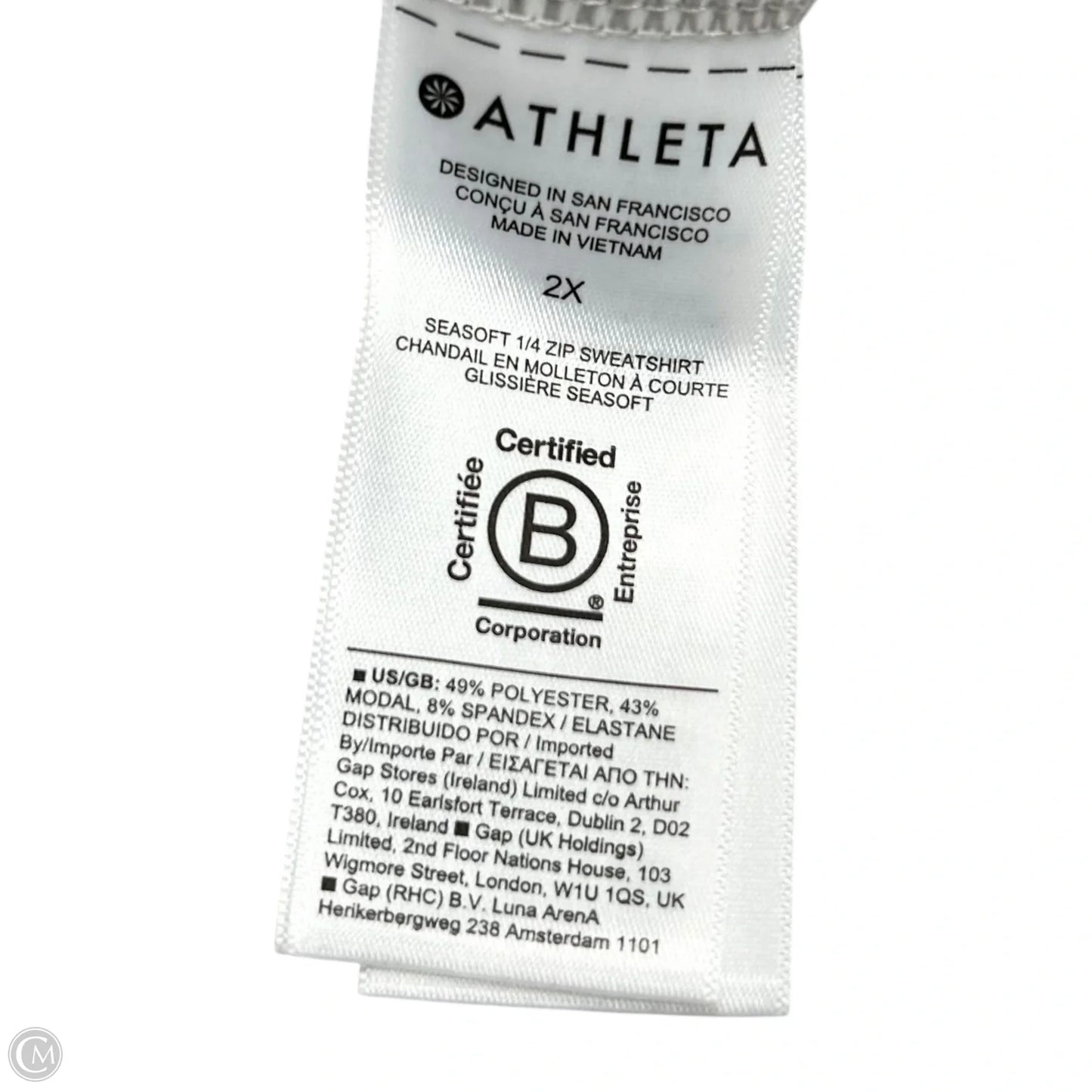 Athletic Sweatshirt Collar By Athleta In Grey, Size: 2x