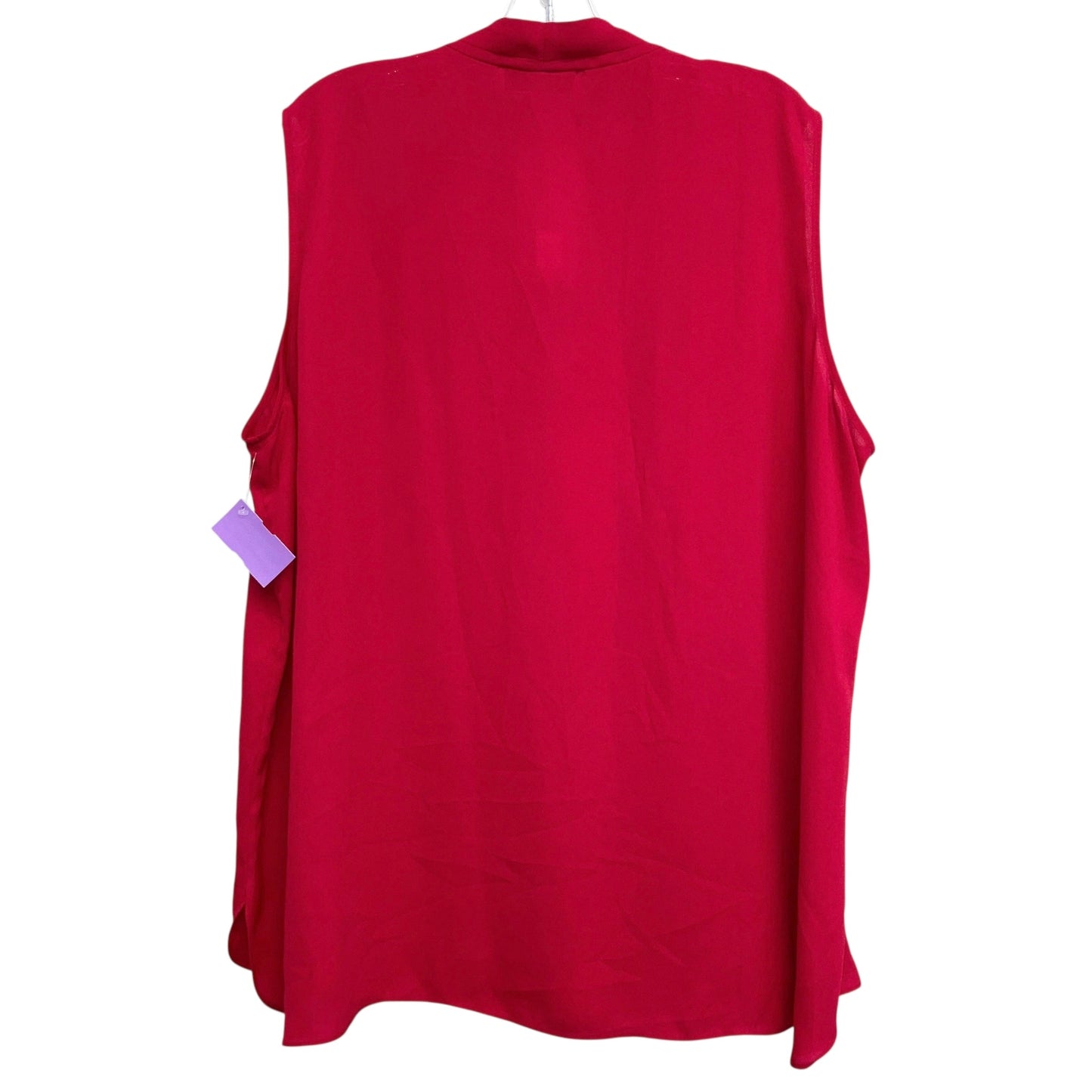 Top Sleeveless By Kasper In Red, Size:3X