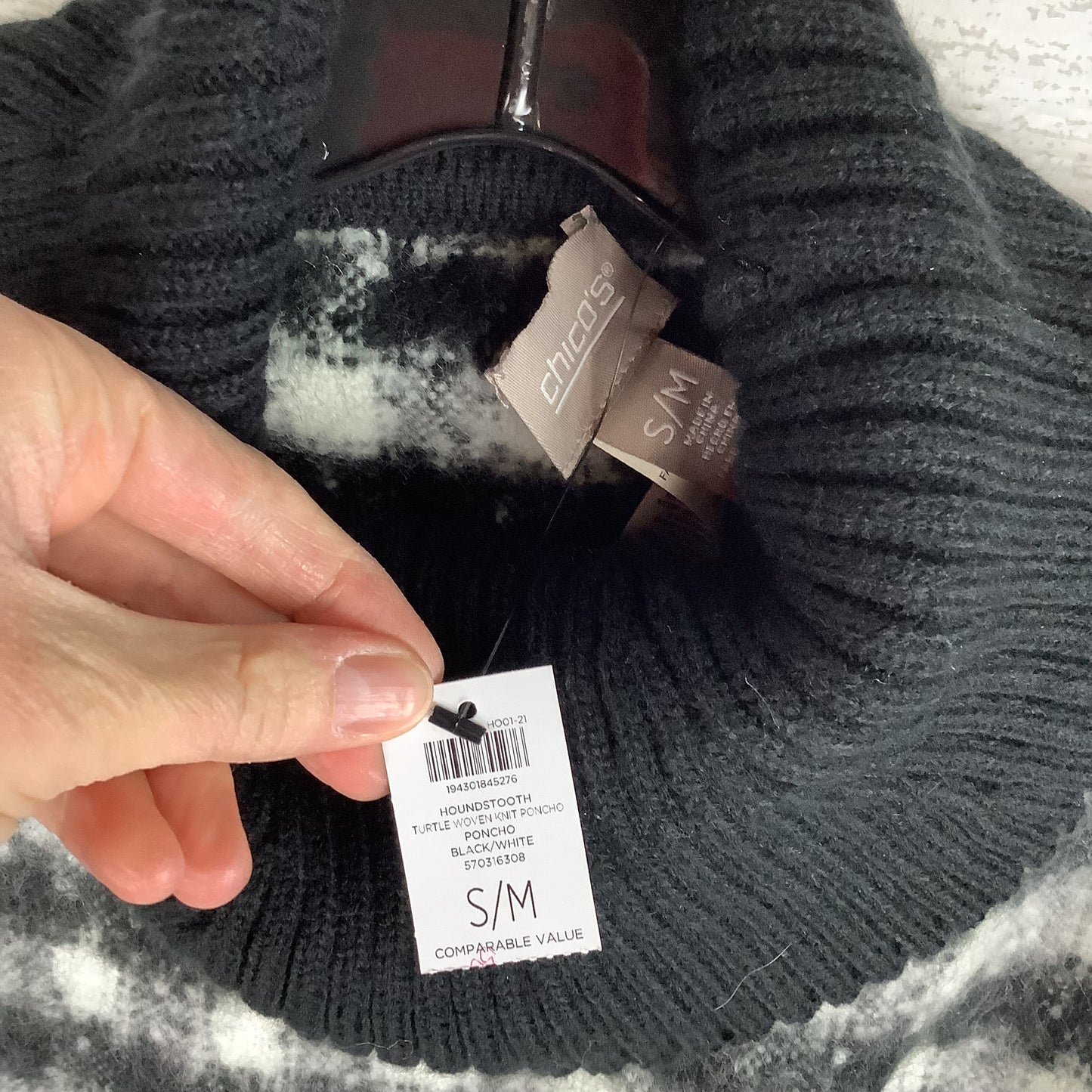 Shawl By Chicos In Plaid Pattern, Size: S/M