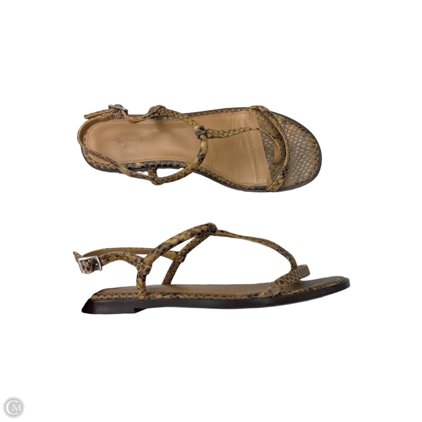 Sandals Flats By Madewell In Snakeskin Print, Size: 6.5