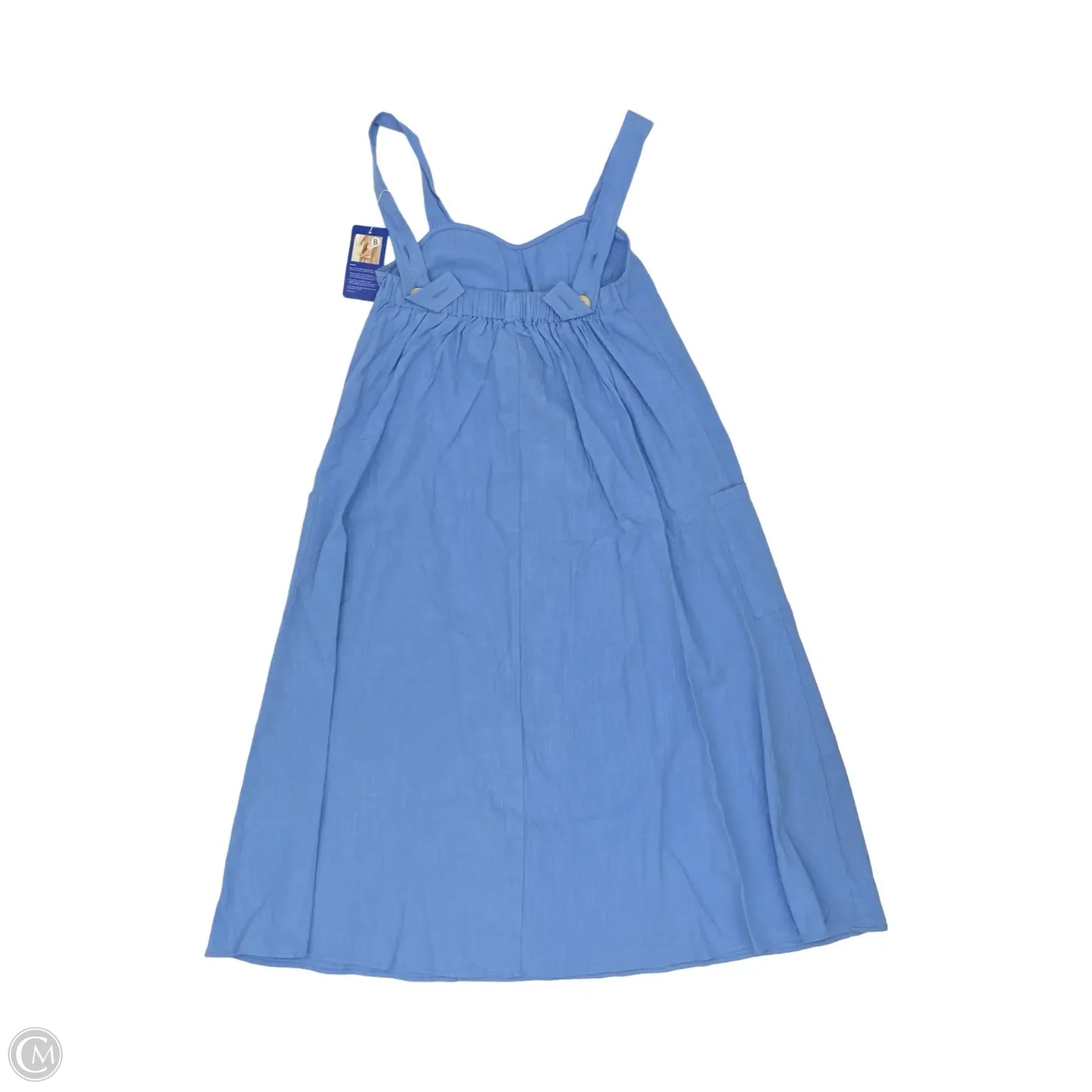 Dress Casual Midi By Cmf In Blue, Size: M