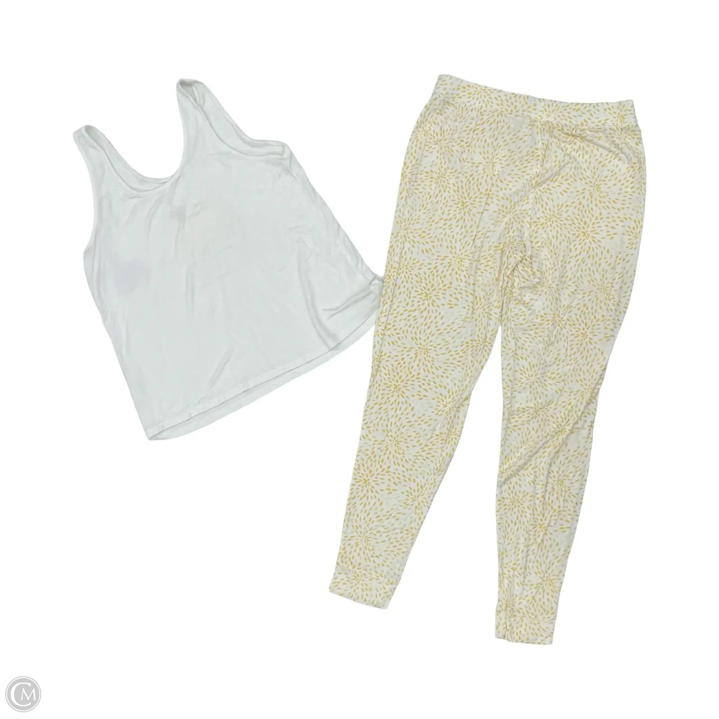 Pajamas 2pc By Lc Lauren Conrad In White & Yellow, Size: S