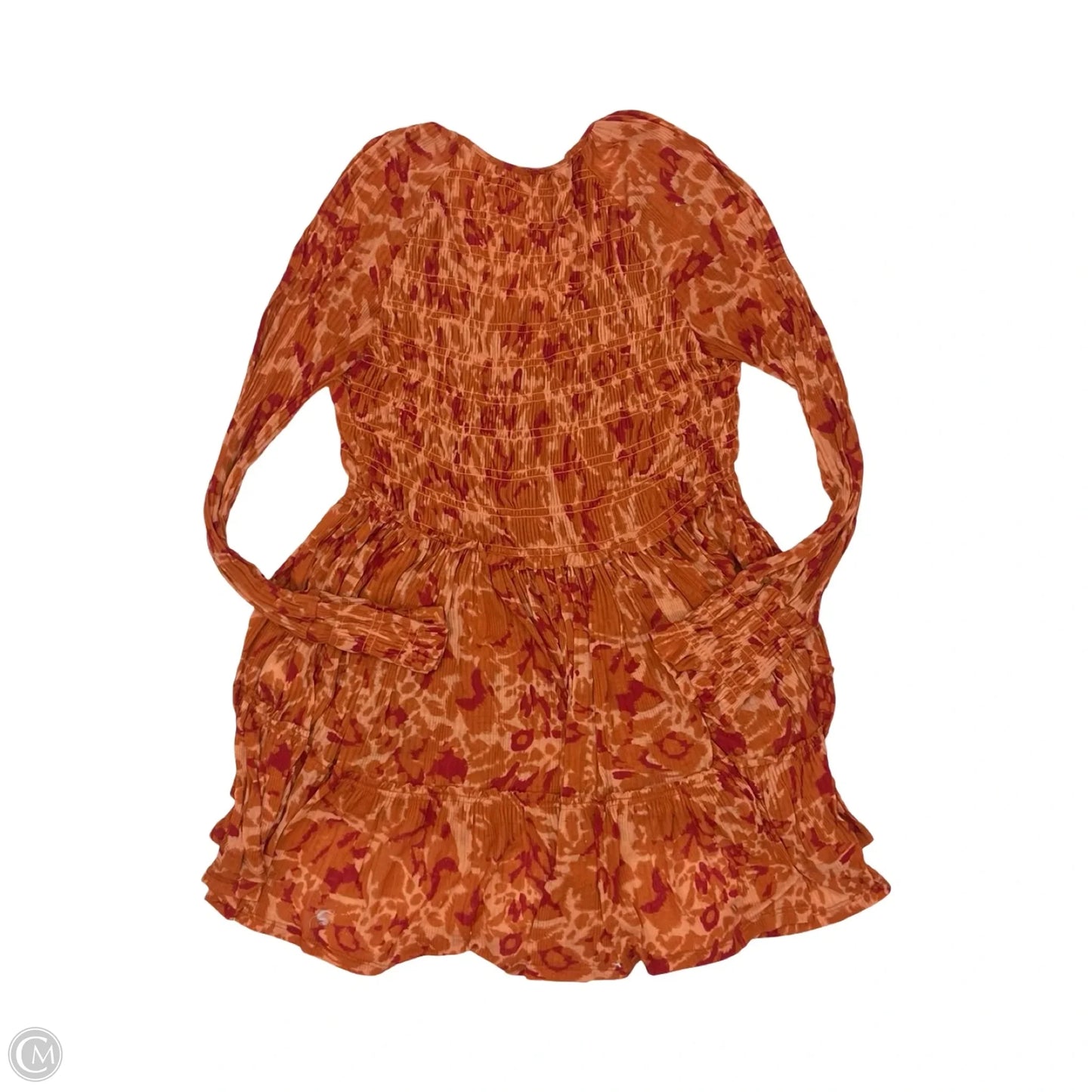 Tunic Long Sleeve By Free People In Orange, Size: M