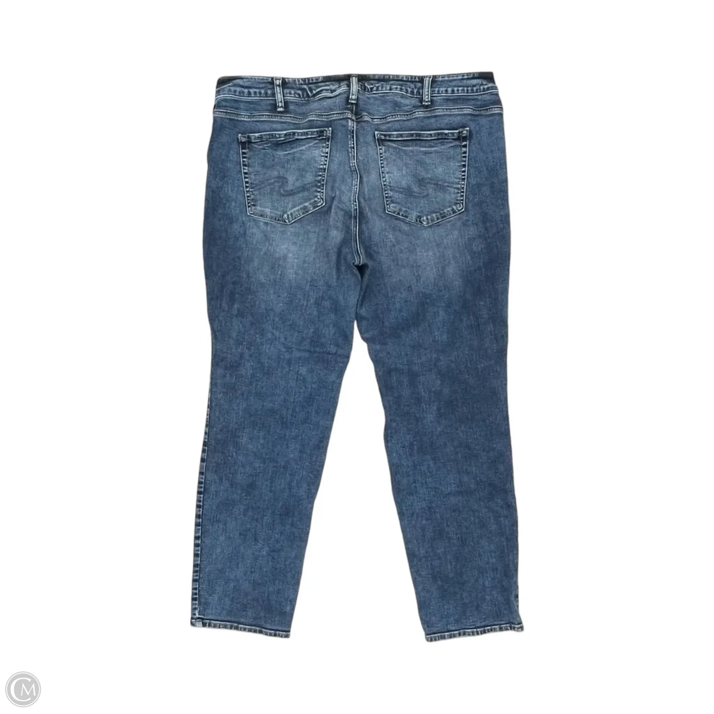 Jeans Skinny By Silver In Blue Denim, Size: 22