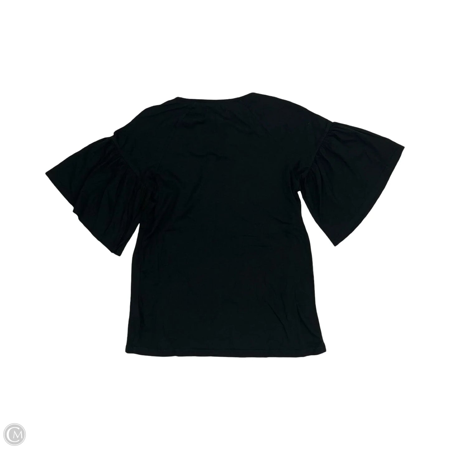 Top Short Sleeve By Chaps In Black, Size: S