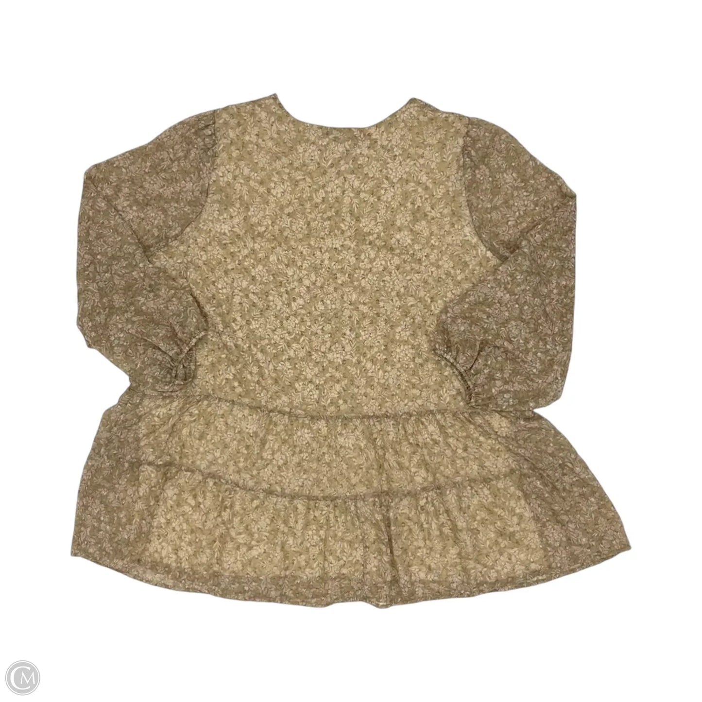 Tunic Long Sleeve By Clothes Mentor In Brown, Size: Xxl
