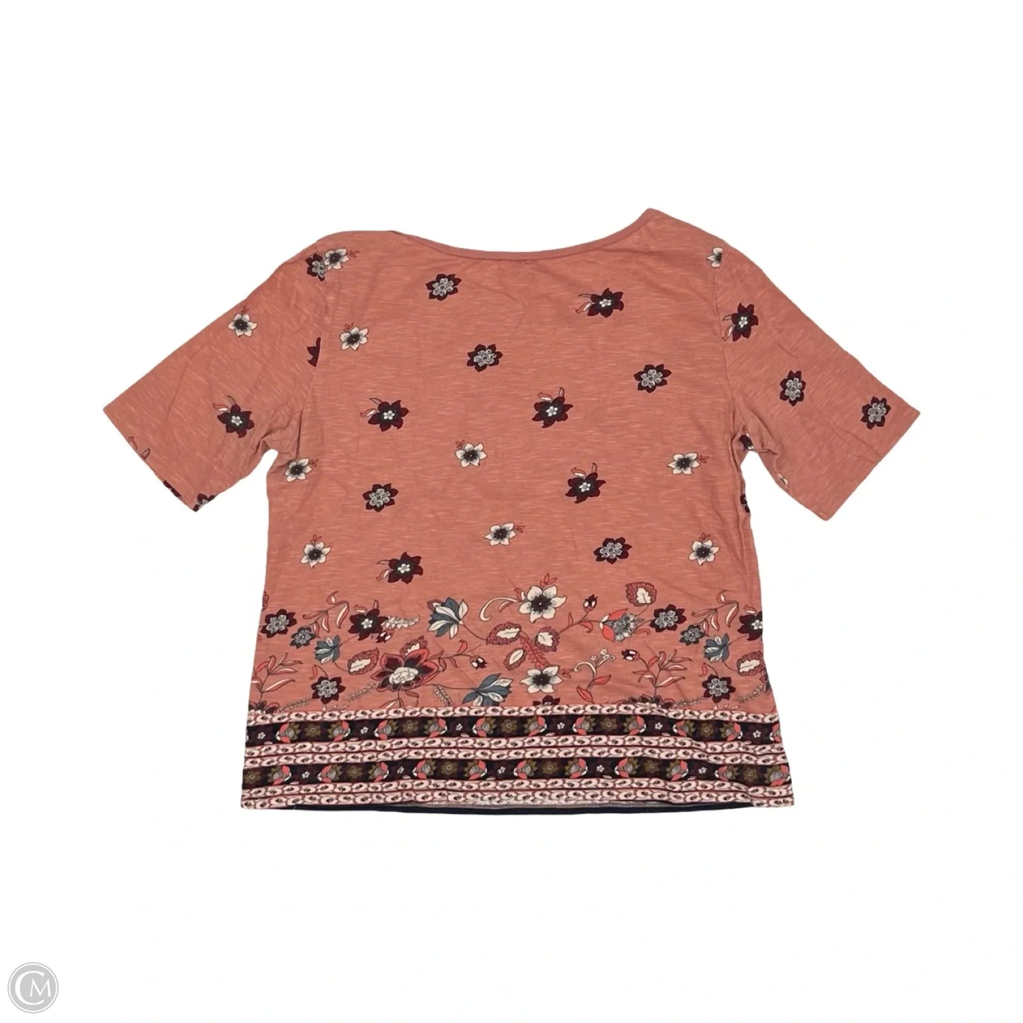 Top Short Sleeve By Loft In Floral Print, Size: M