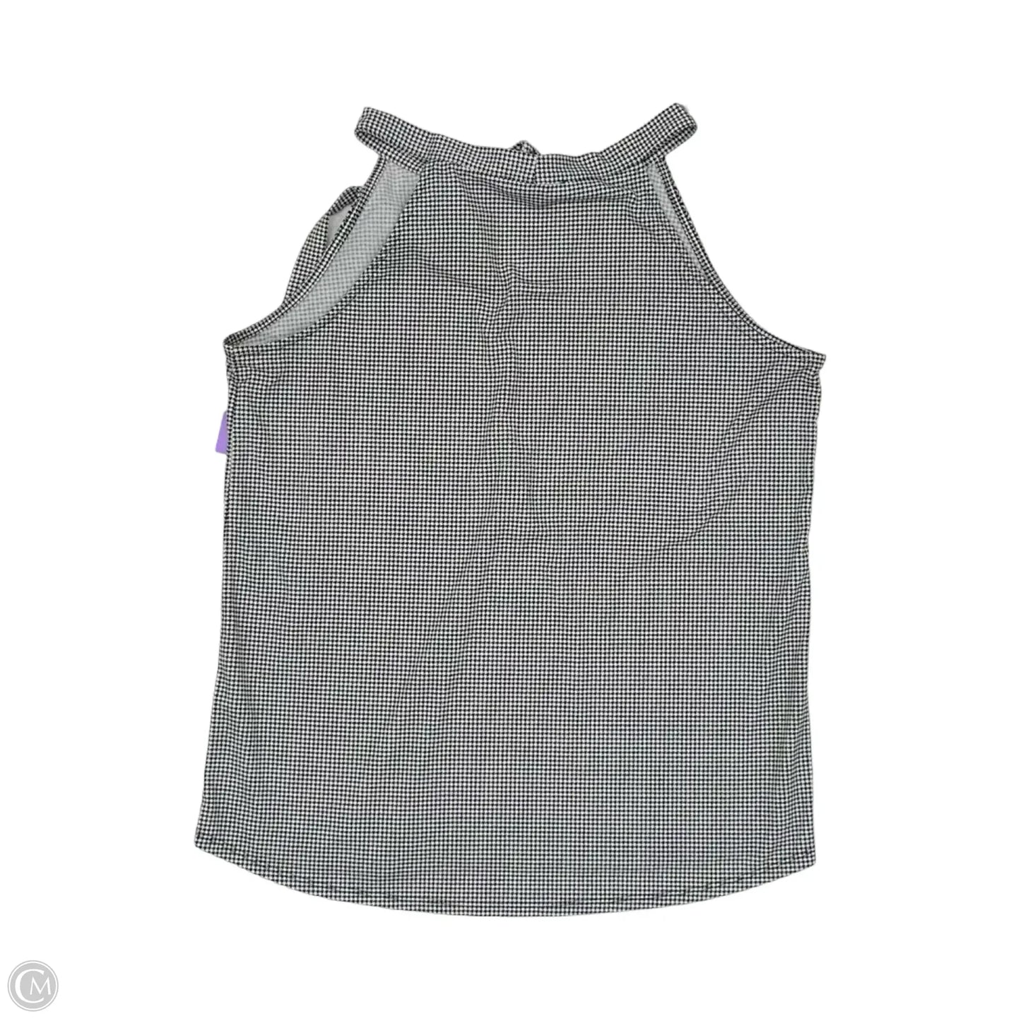 Blouse Sleeveless By Adrianna Papell In Black & Cream, Size: M