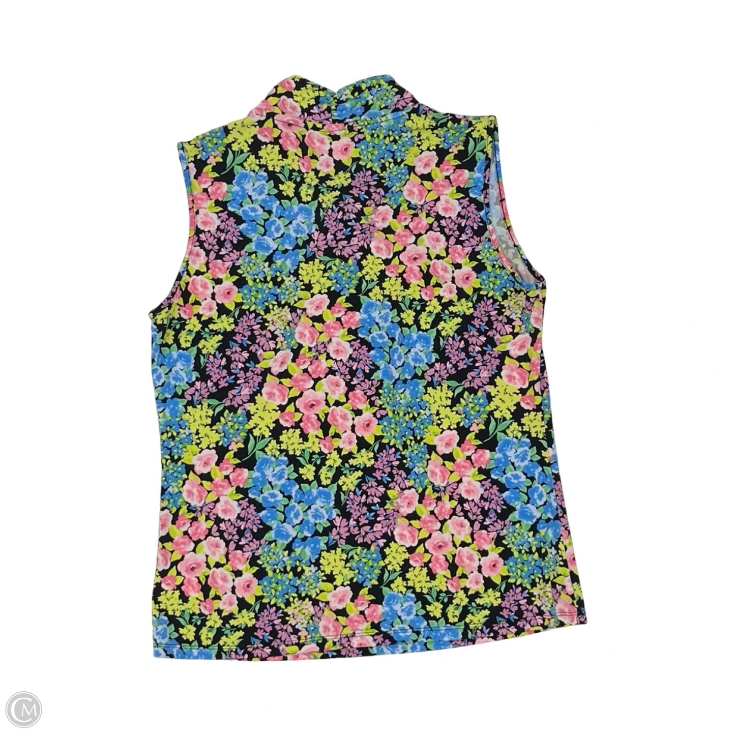 Blouse Sleeveless By Tahari In Floral Print, Size: M