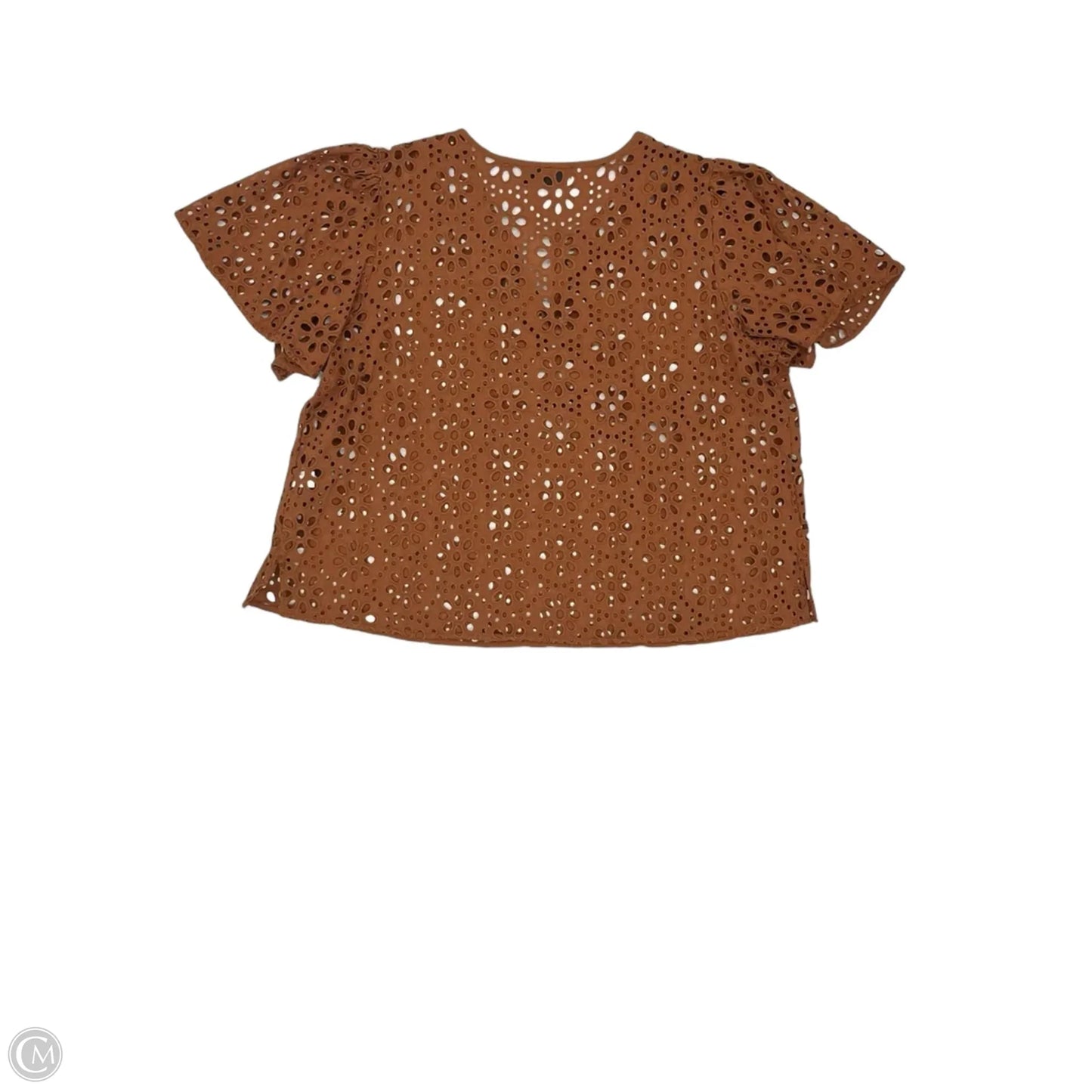 Blouse Short Sleeve By Lane Bryant In Brown, Size: 18