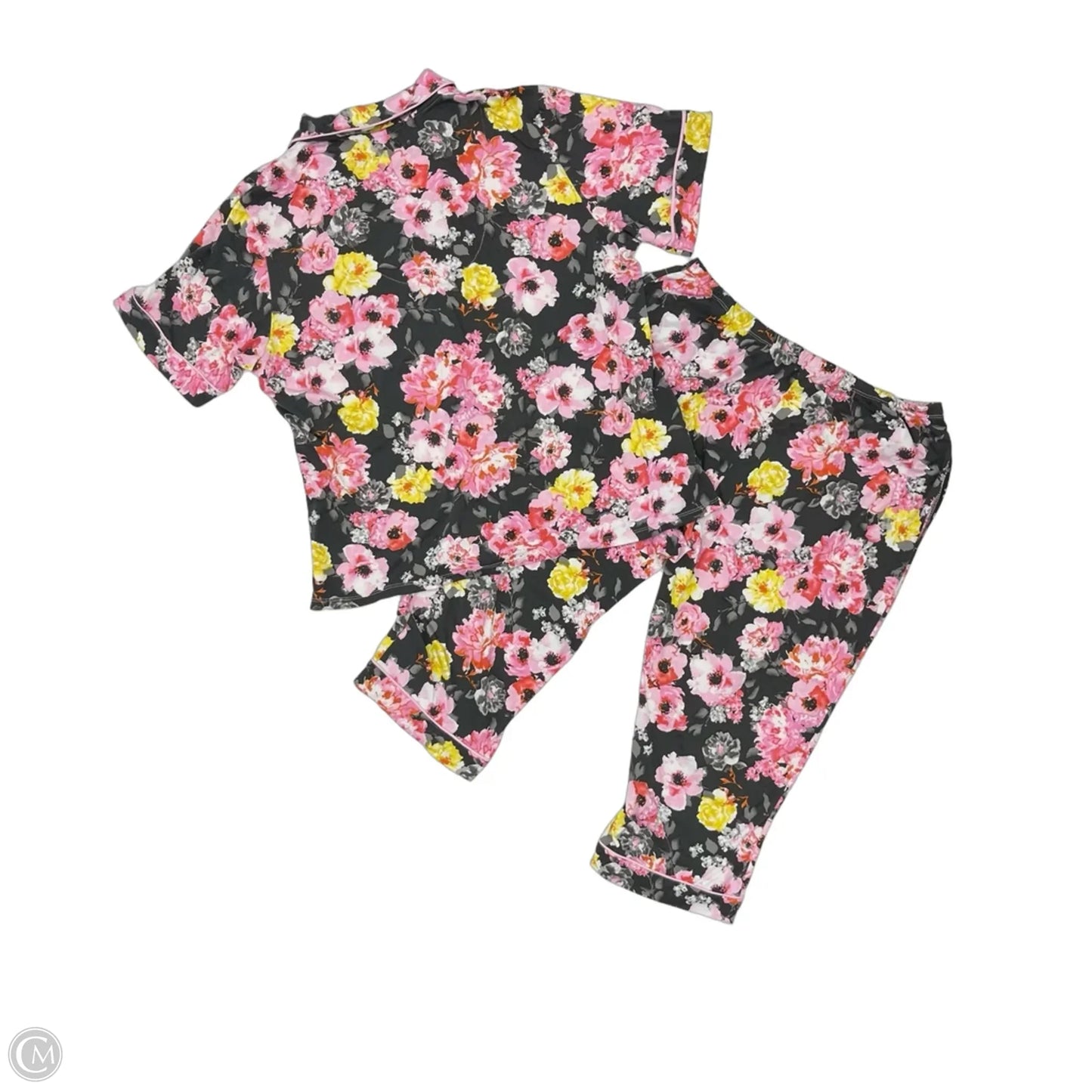 Pajamas 2pc By Simply Vera In Floral Print, Size: L