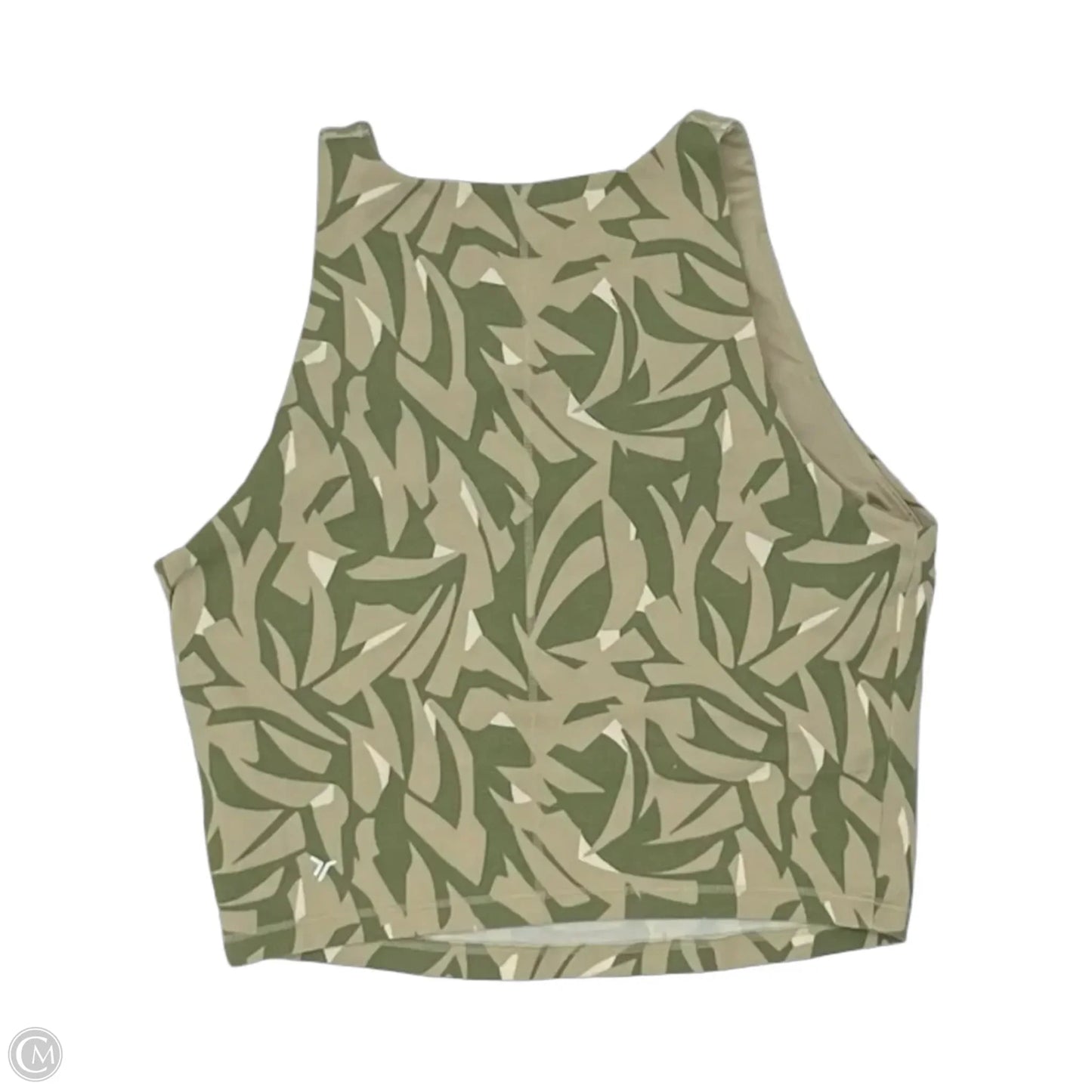 Athletic Tank Top By Old Navy In Green & Tan, Size: M