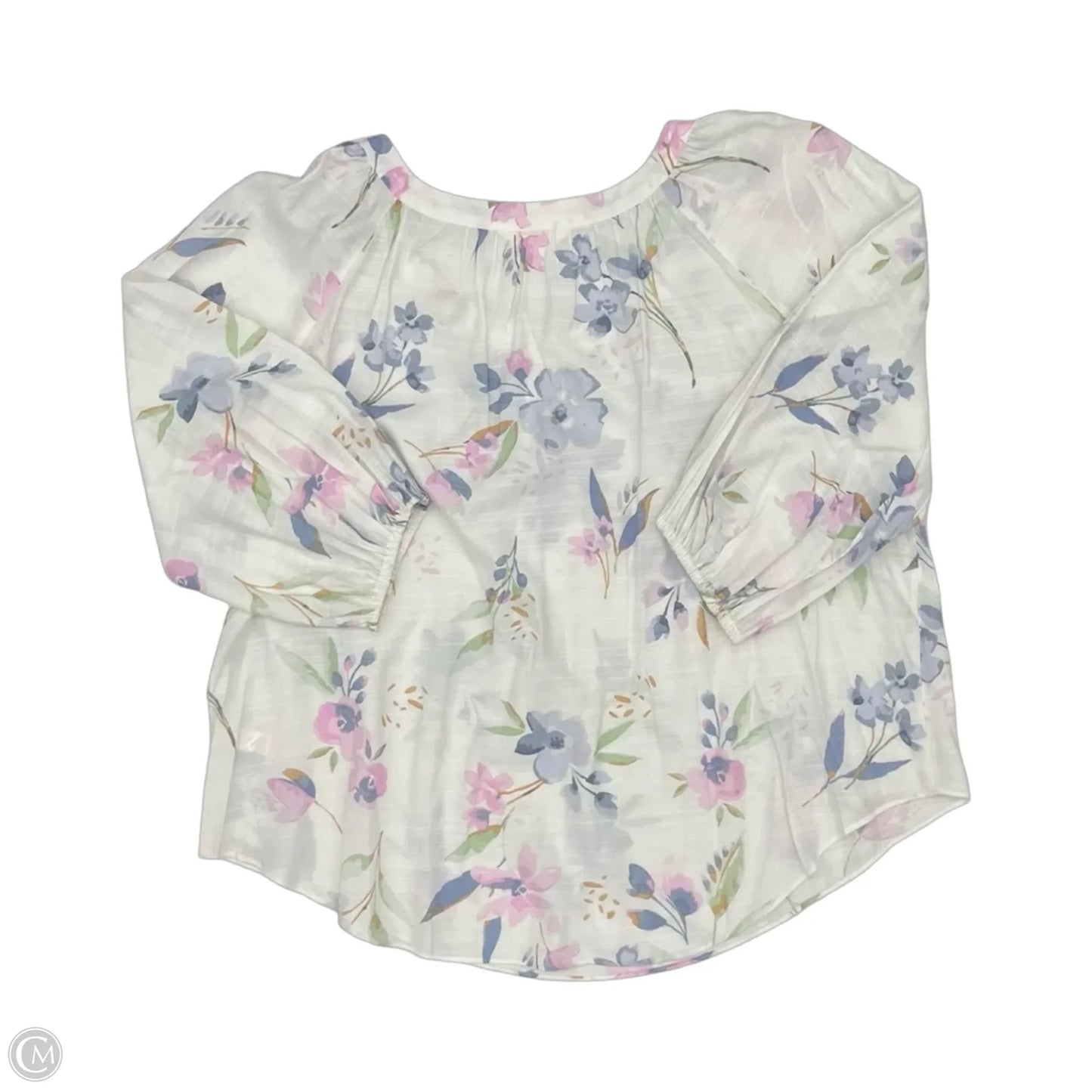 Blouse Long Sleeve By Lc Lauren Conrad In Floral Print, Size: Xl