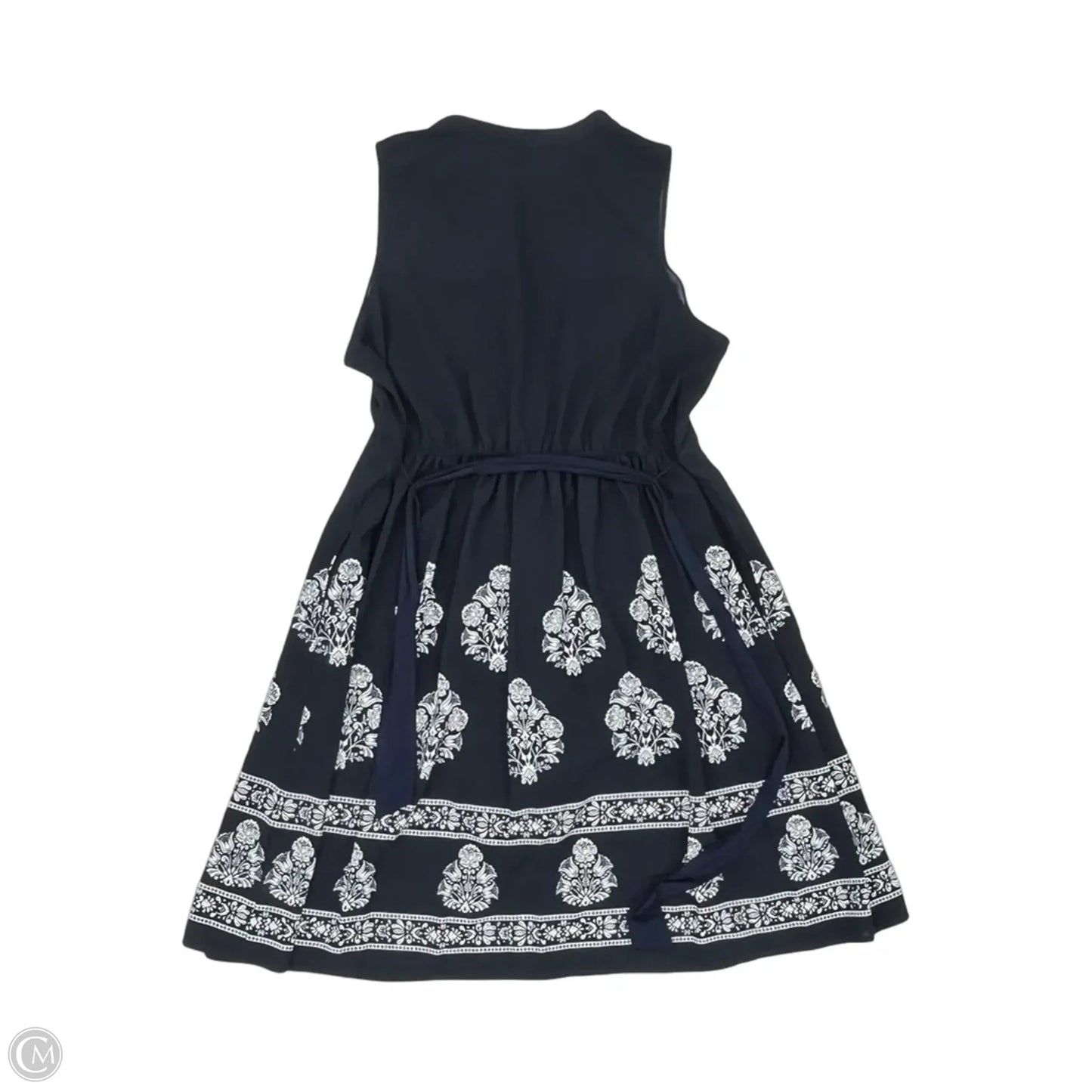 Dress Party Midi By Croft And Barrow In Blue & White, Size: Xxl