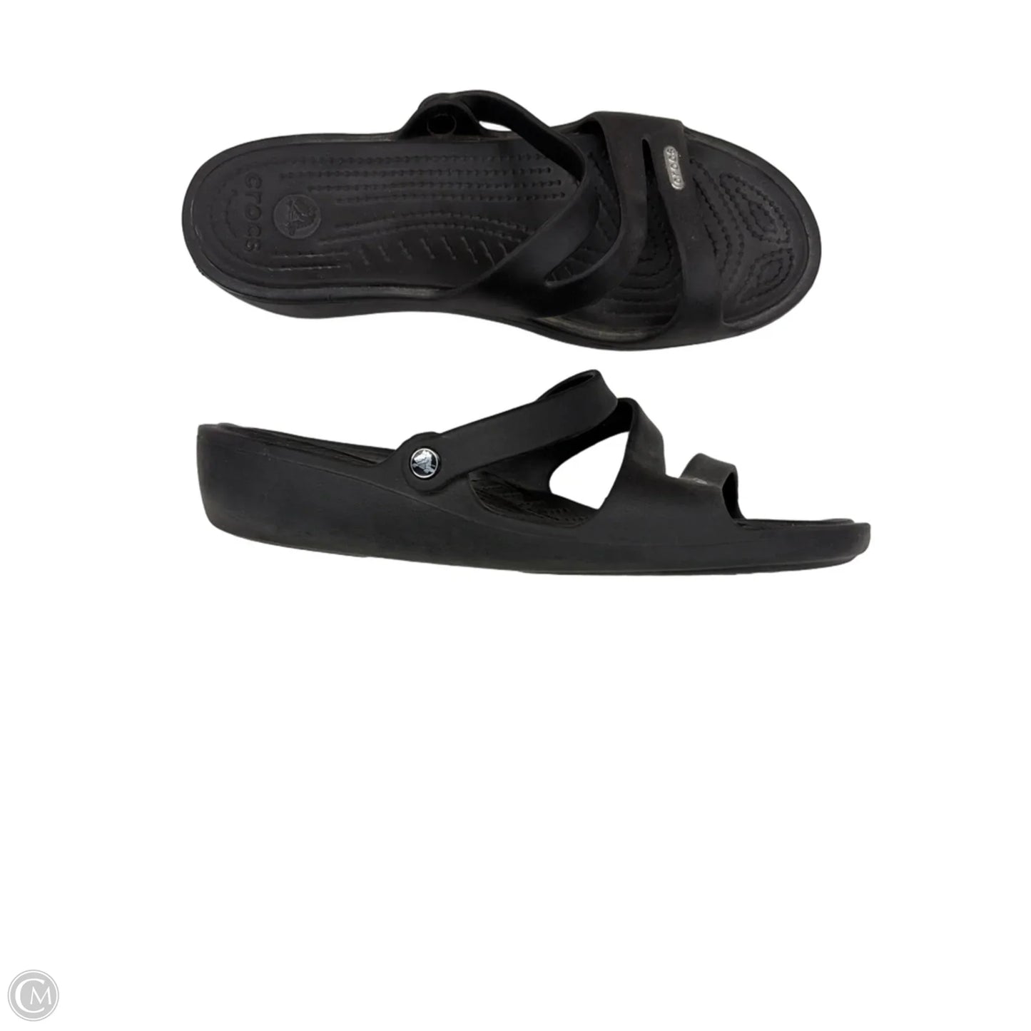 Sandals Sport By Crocs In Black, Size: 10