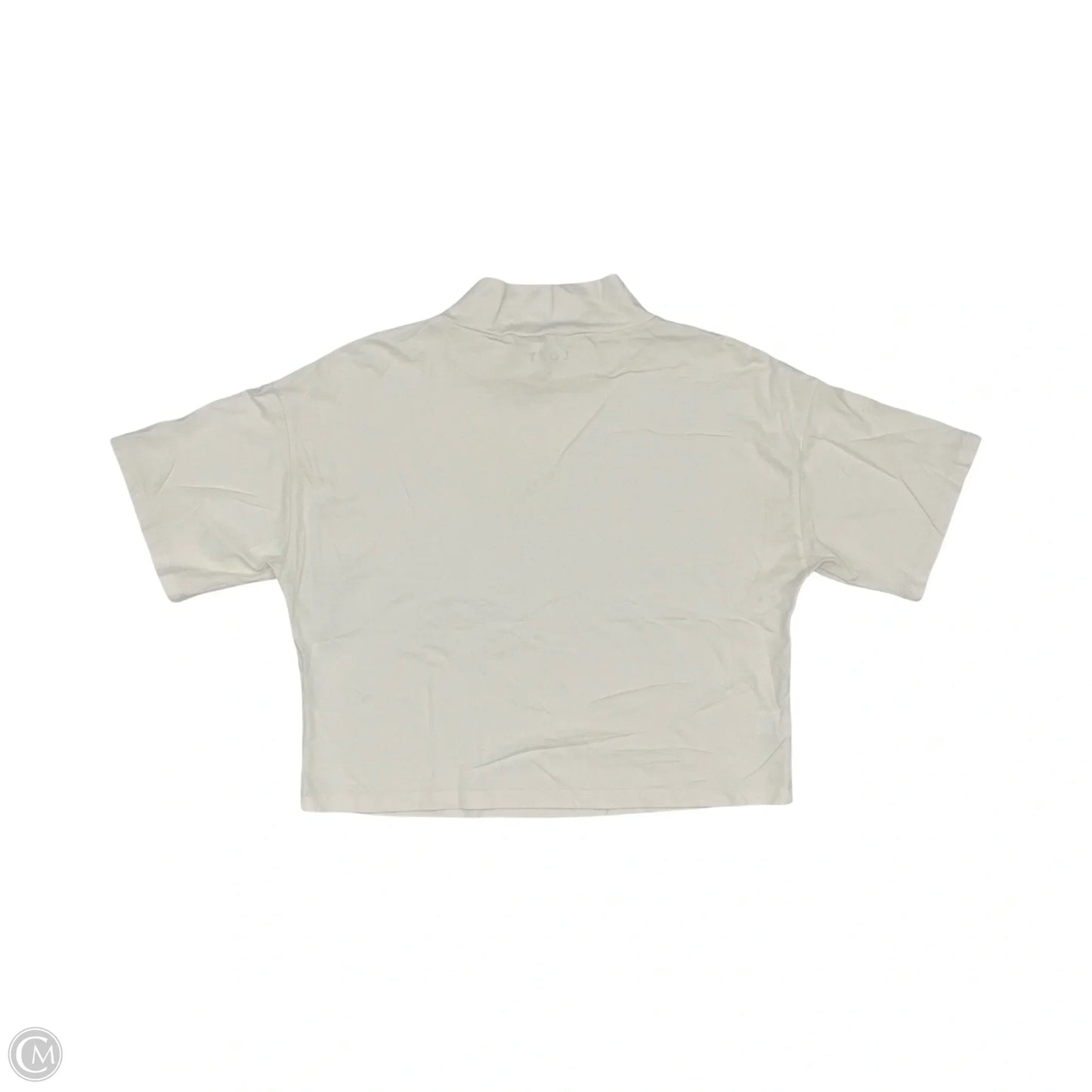 Top Short Sleeve By Loft In Cream, Size: M