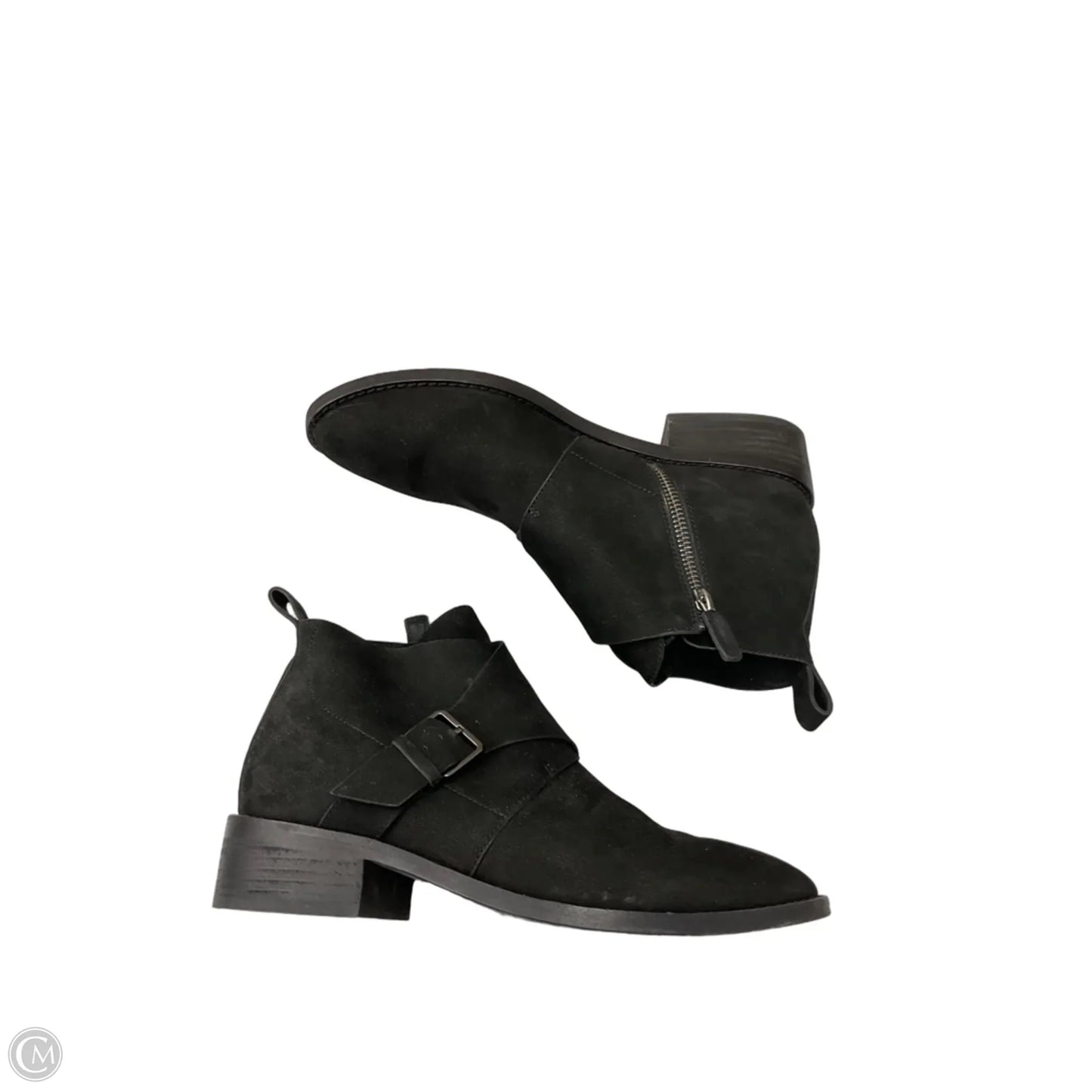 Boots Leather By Eileen Fisher In Black, Size: 8.5