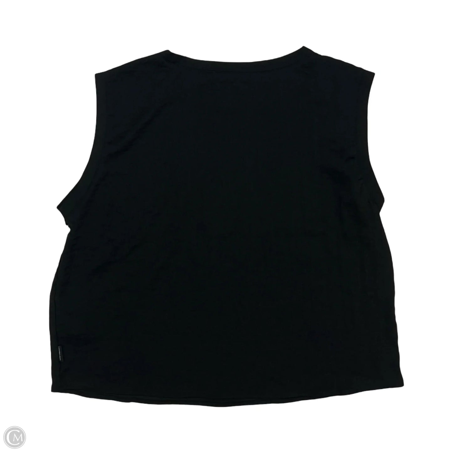 Blouse Short Sleeve By Calvin Klein In Black, Size: M