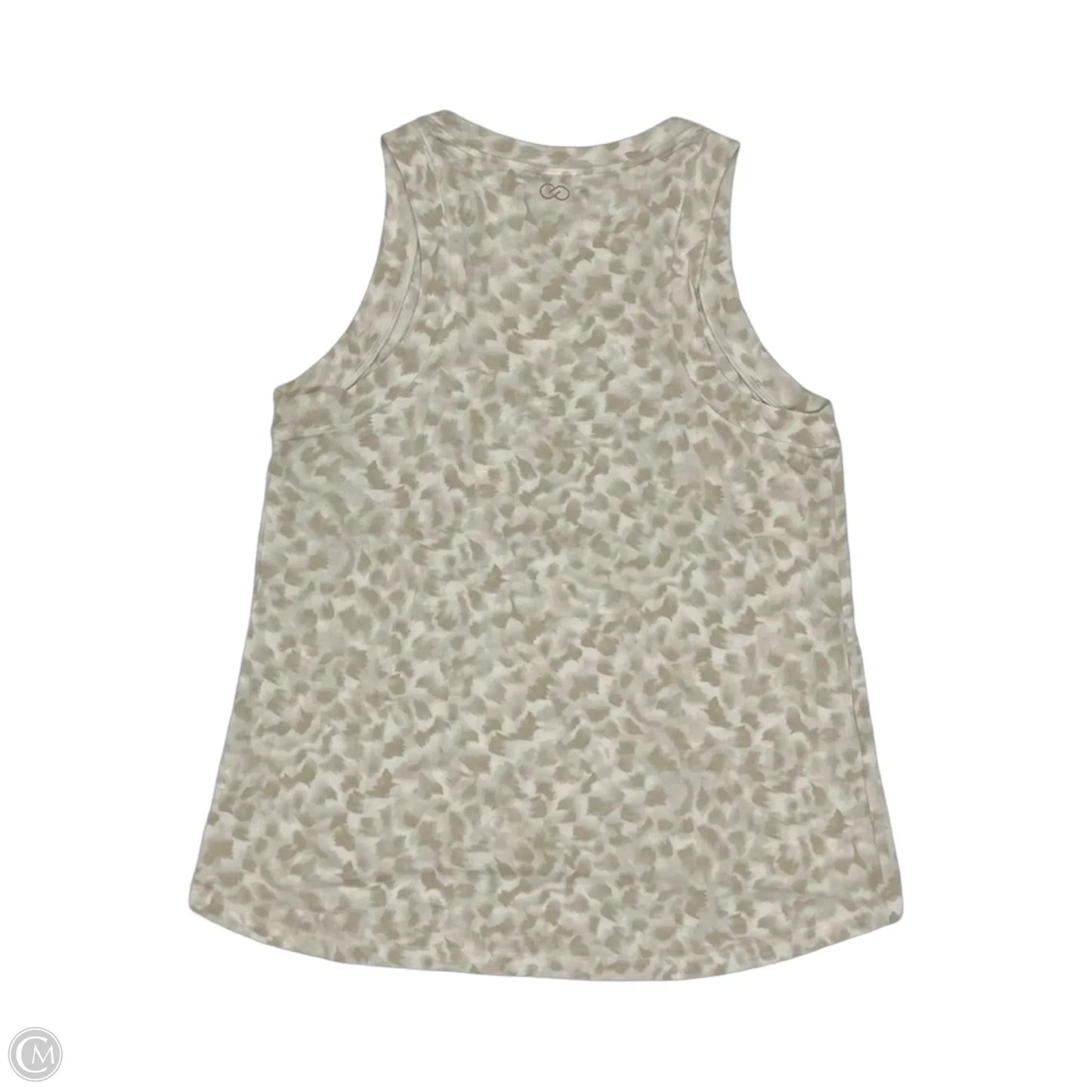 Athletic Tank Top By Calia In Brown & Cream, Size: M