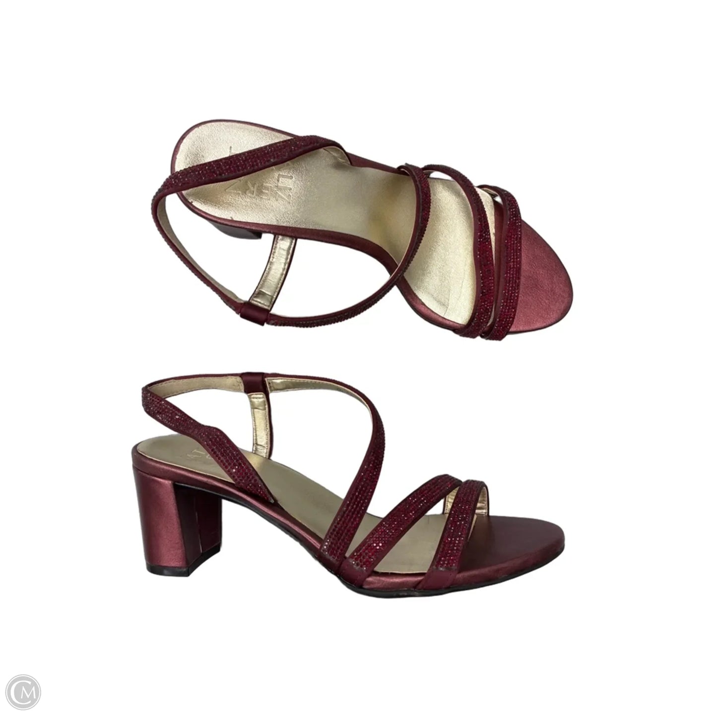 Sandals Heels Block By Naturalizer In Red, Size: 6
